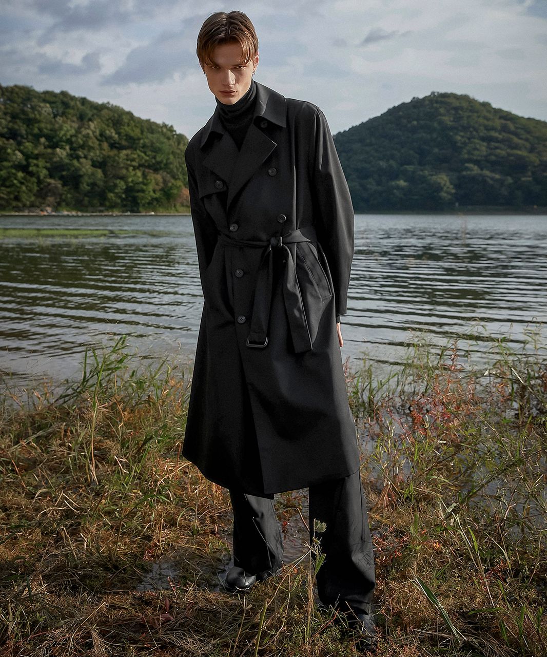 【louren】volume flare trench coat ZARA NEW WOMAN CHECK REVERSIBLE TRENCH COAT ZW COLL CARAMEL