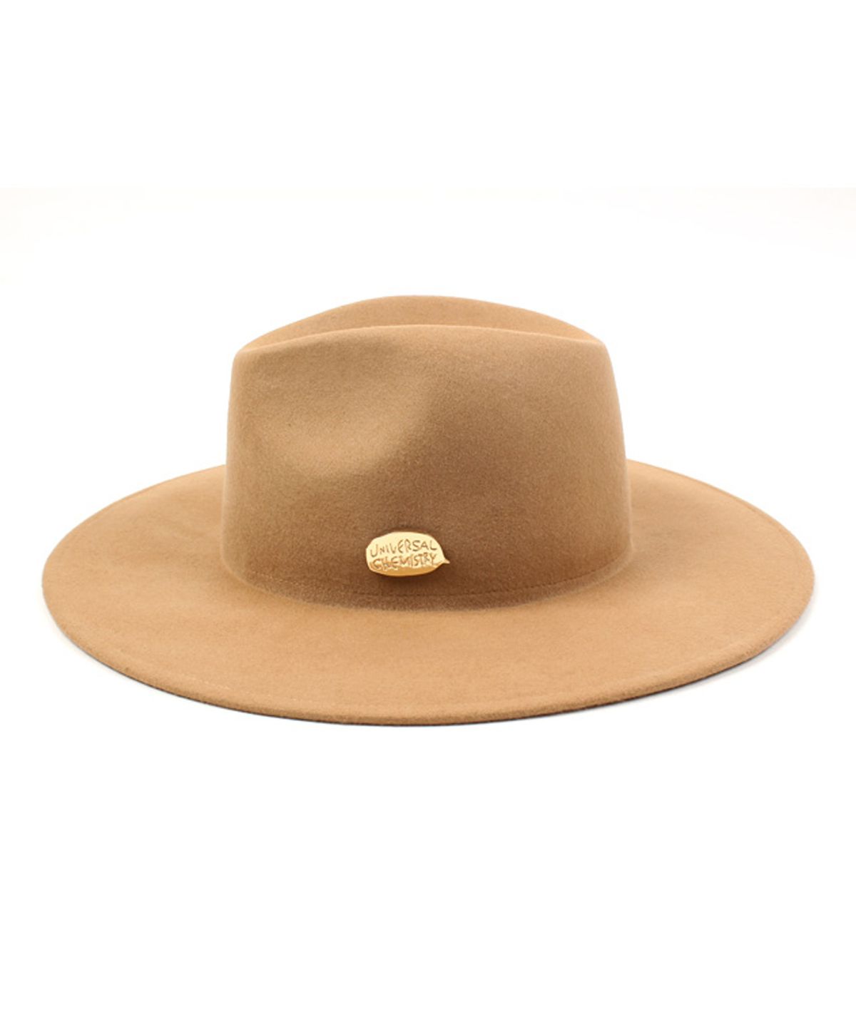 유니버셜 케미스트리(UNIVERSAL CHEMISTRY) Beige Simple Wool Fedora GD 메탈페도라