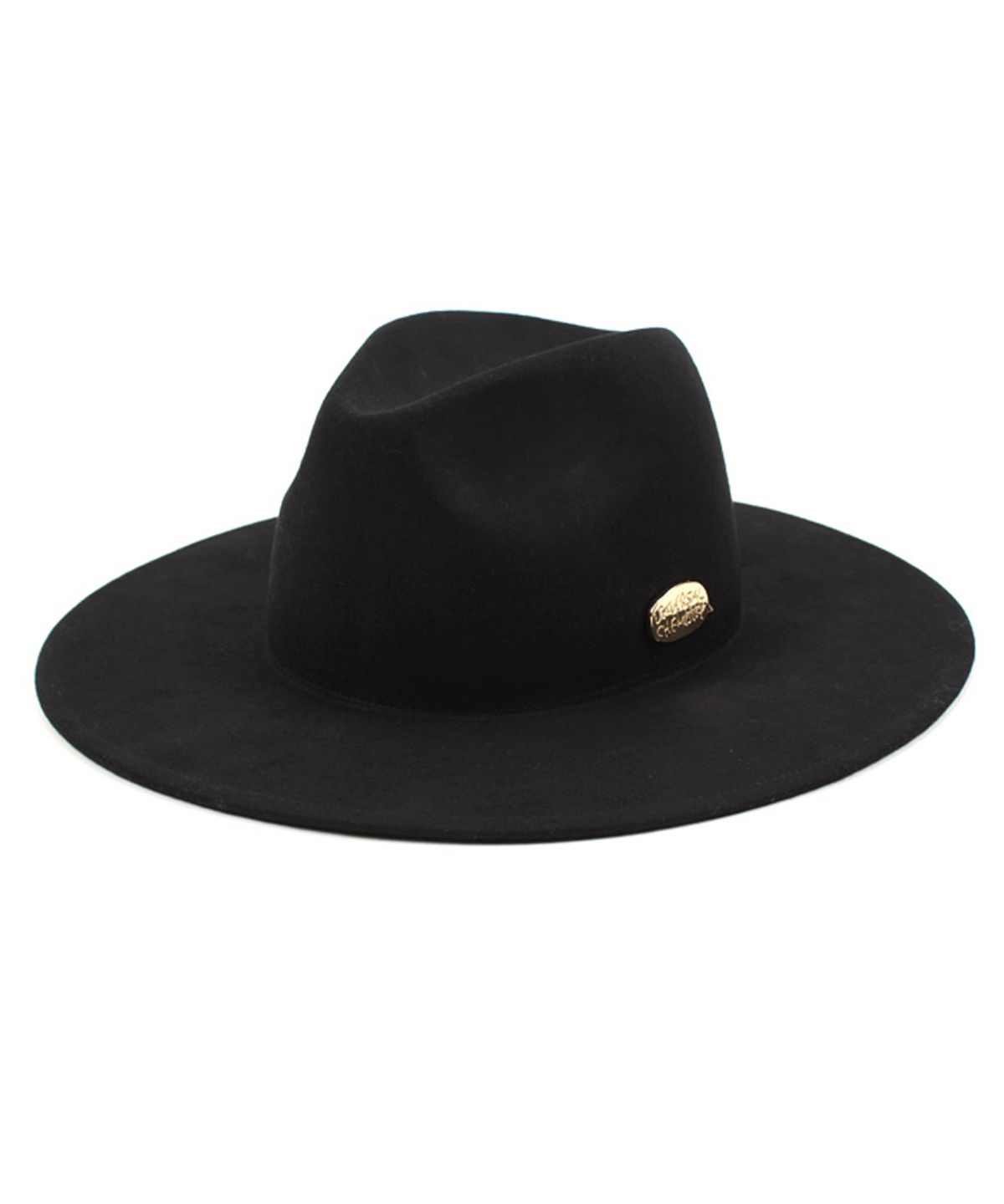 유니버셜 케미스트리(UNIVERSAL CHEMISTRY) Black Simple Wool Fedora GD 메탈페도라