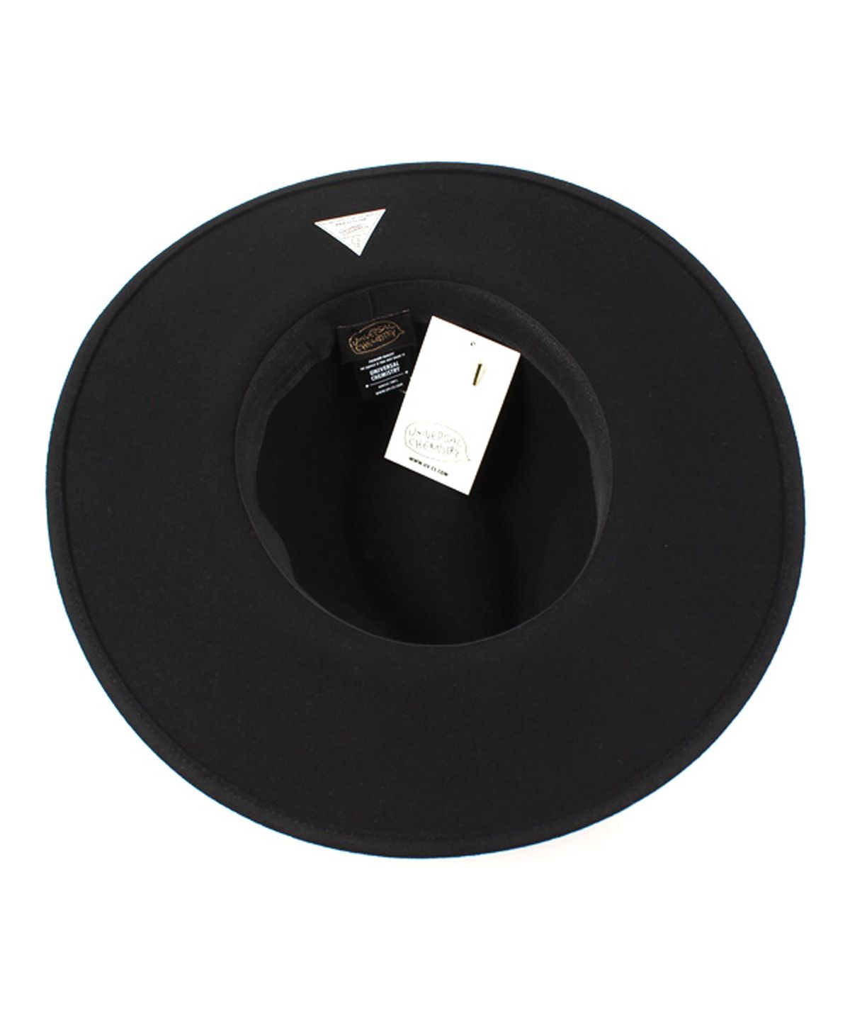 유니버셜 케미스트리(UNIVERSAL CHEMISTRY) Black Simple Wool Fedora GD 메탈페도라