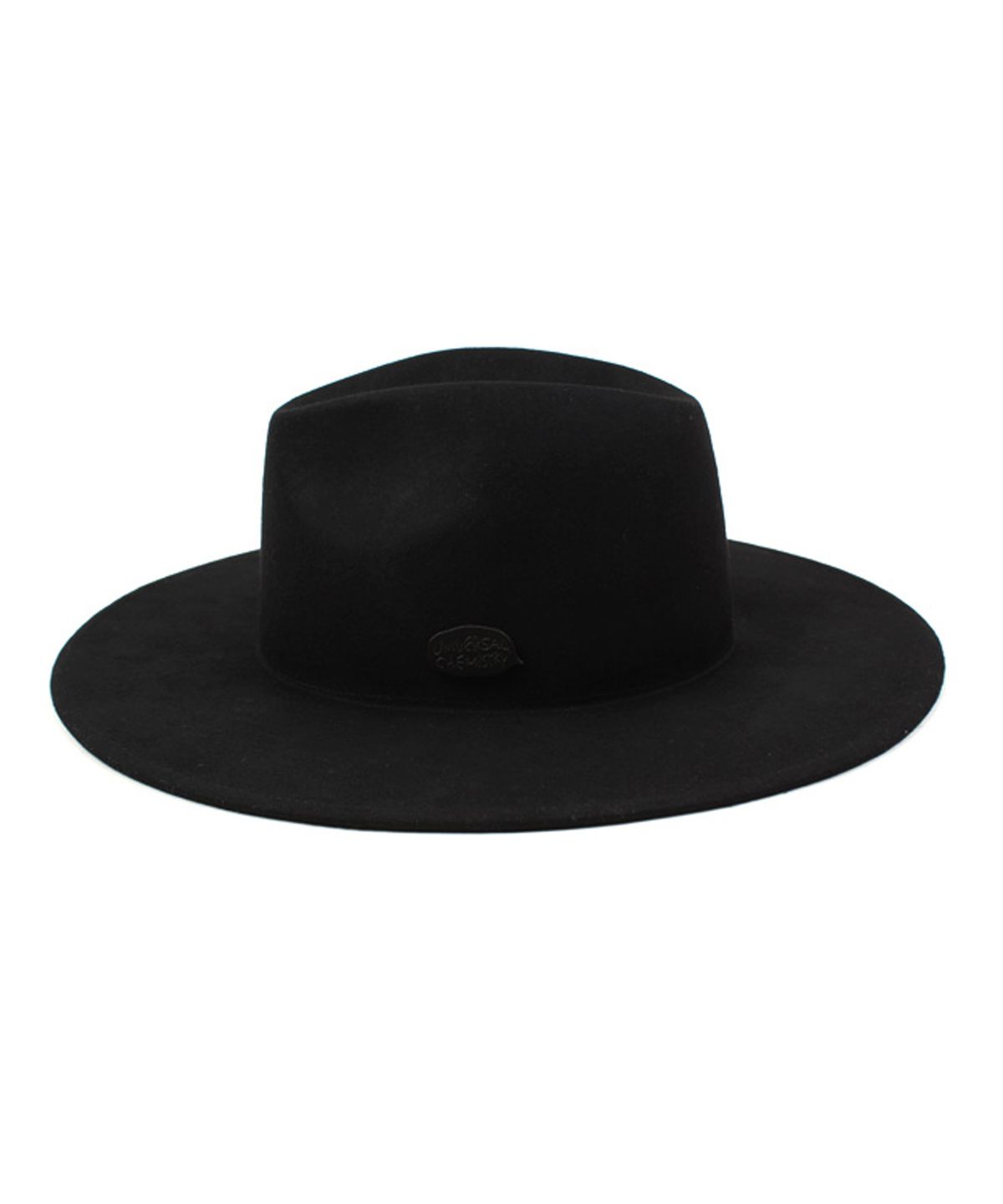 유니버셜 케미스트리(UNIVERSAL CHEMISTRY) Black Simple Wool Fedora BK 메탈페도라