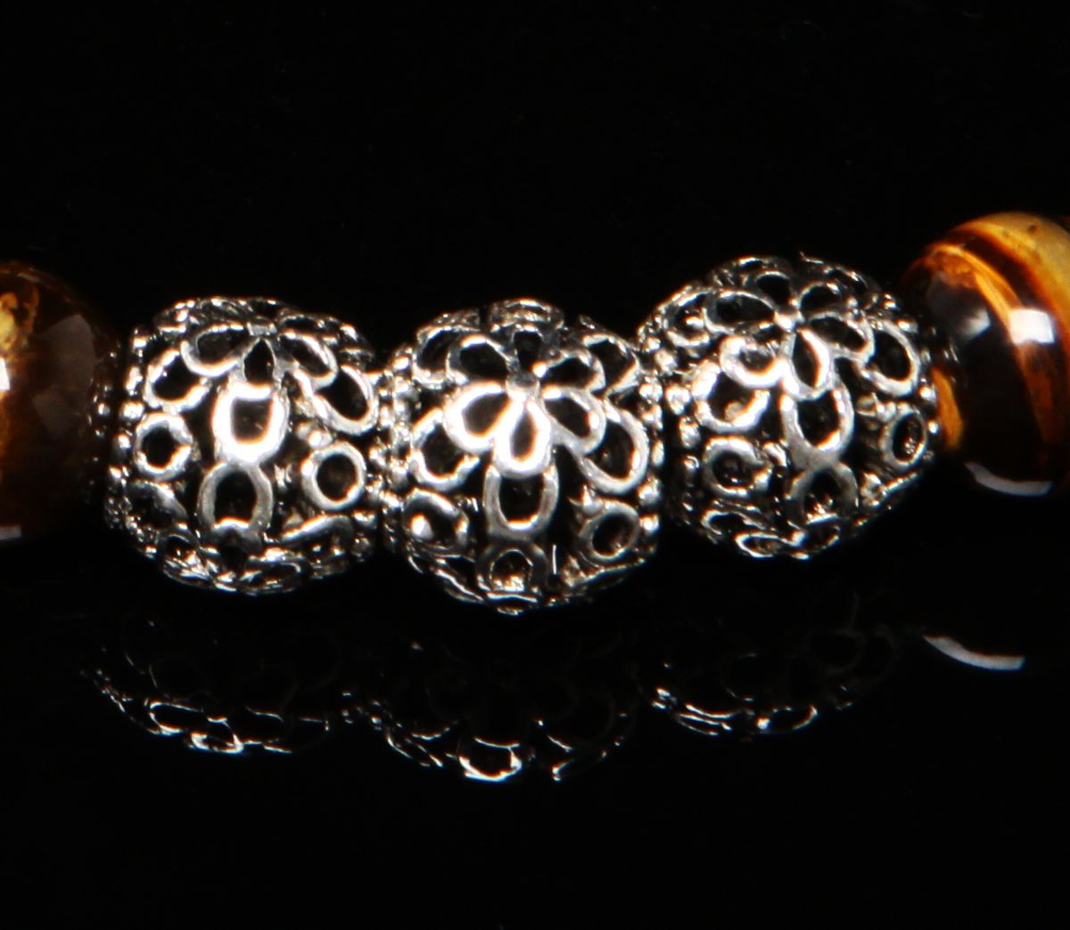 에잇볼륨(EIGHTVOLUME) EV 3Motif Bead Bracelet(Brown)