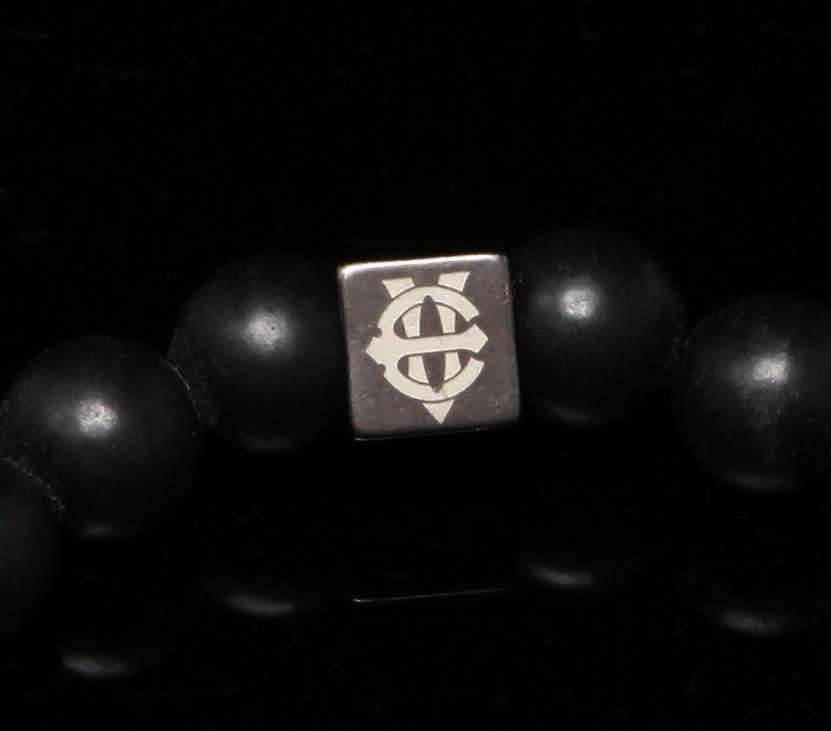 에잇볼륨(EIGHTVOLUME) EV 3Skull Bead Bracelet(Black)