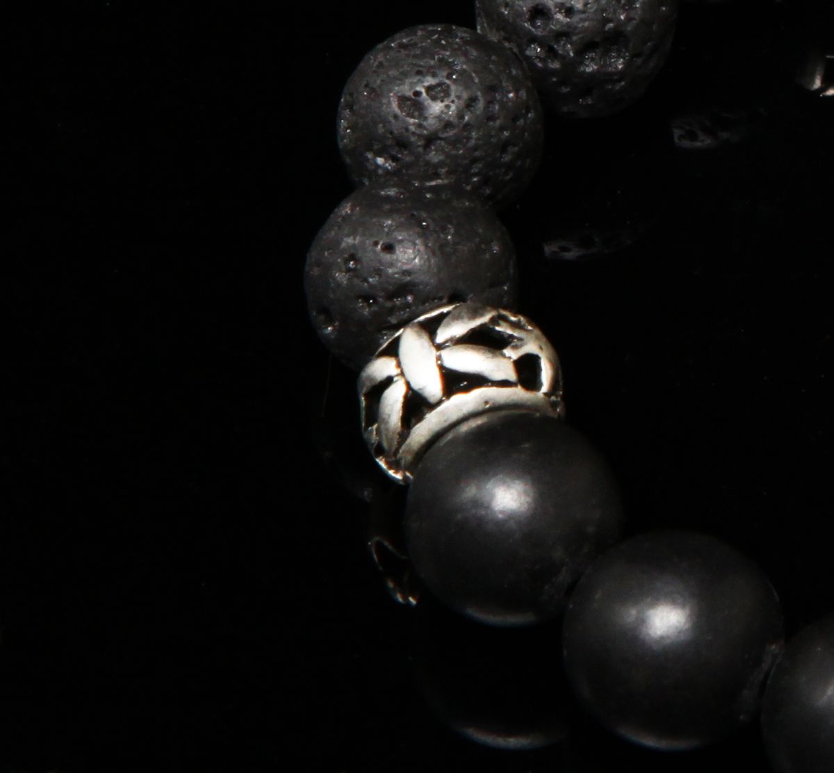 에잇볼륨(EIGHTVOLUME) EV 5Ring Bead Bracelet(Black)