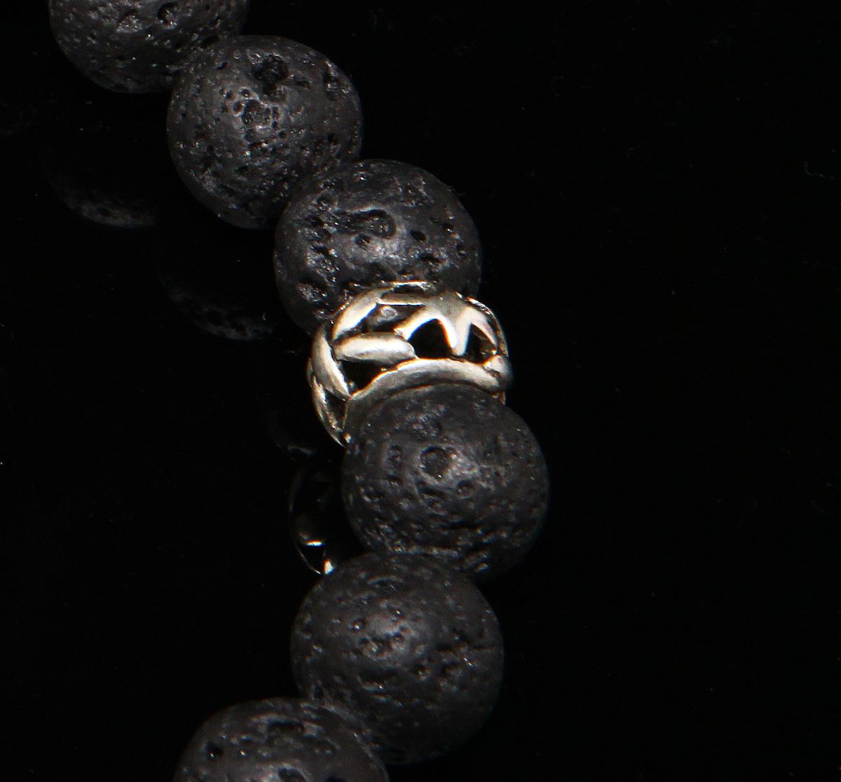 에잇볼륨(EIGHTVOLUME) EV Half Bead Bracelet(Blackwhite)