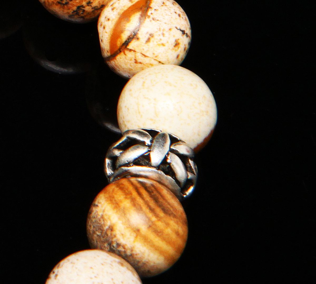 에잇볼륨(EIGHTVOLUME) EV Half Bead Bracelet(Ocherbrown)