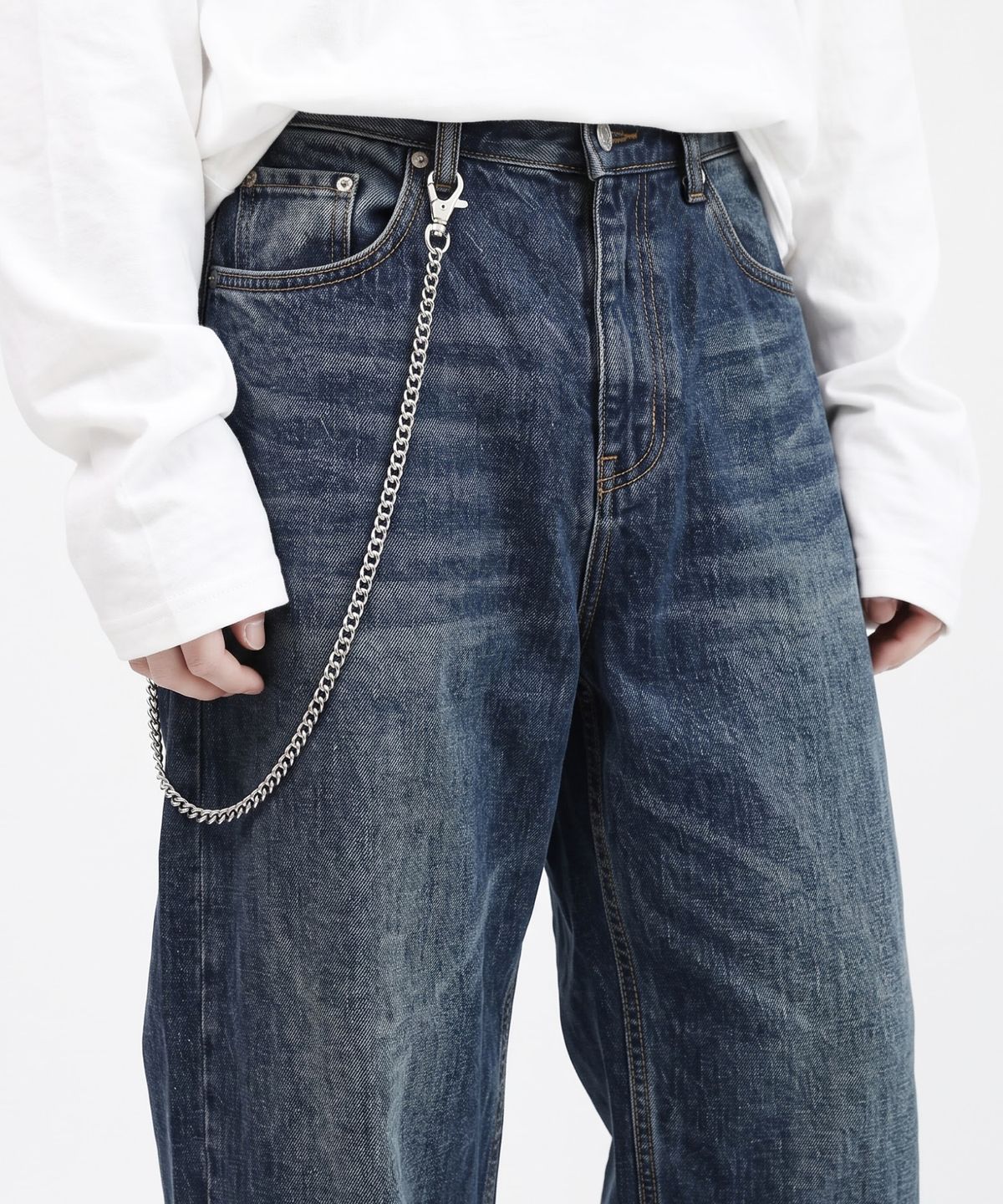 아차(ACHA) S.steel standard pants chain _ silver