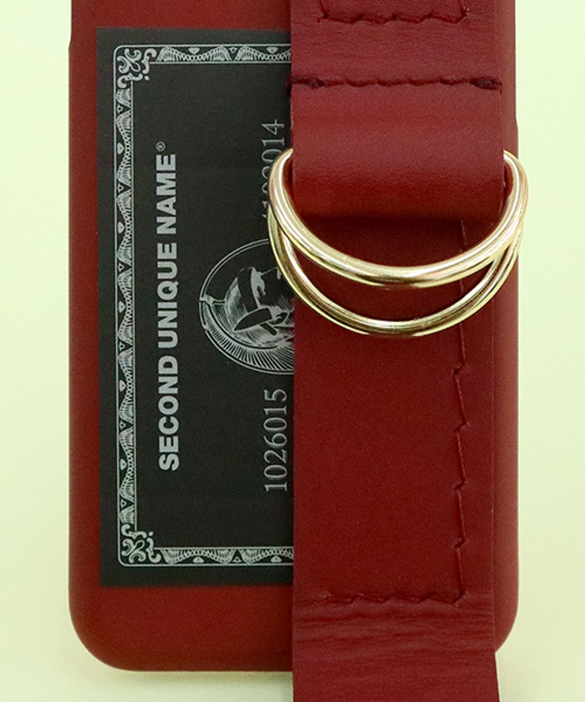 세컨드유니크네임(SECOND UNIQUE NAME) SUN CASE LEATHER CARD BURGUNDY