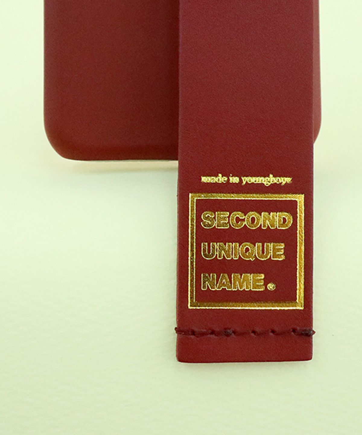 세컨드유니크네임(SECOND UNIQUE NAME) SUN CASE LEATHER CARD BURGUNDY