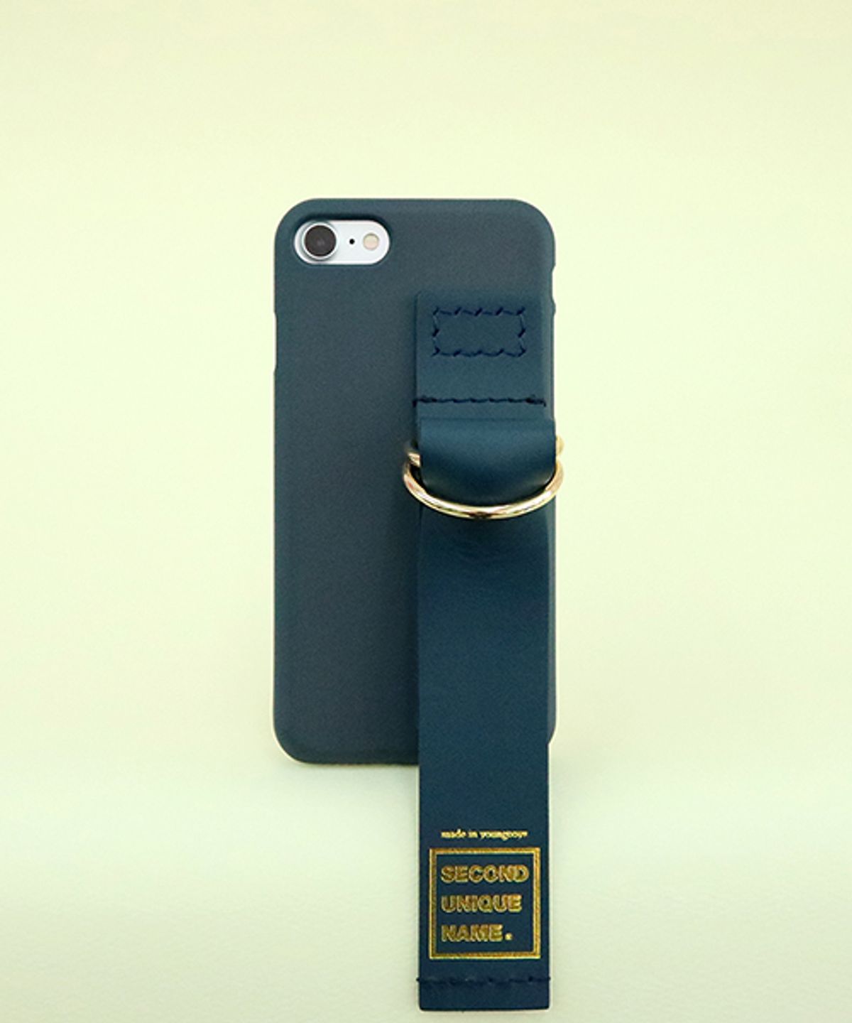 세컨드유니크네임(SECOND UNIQUE NAME) SUN CASE LEATHER CARD GREEN NAVY