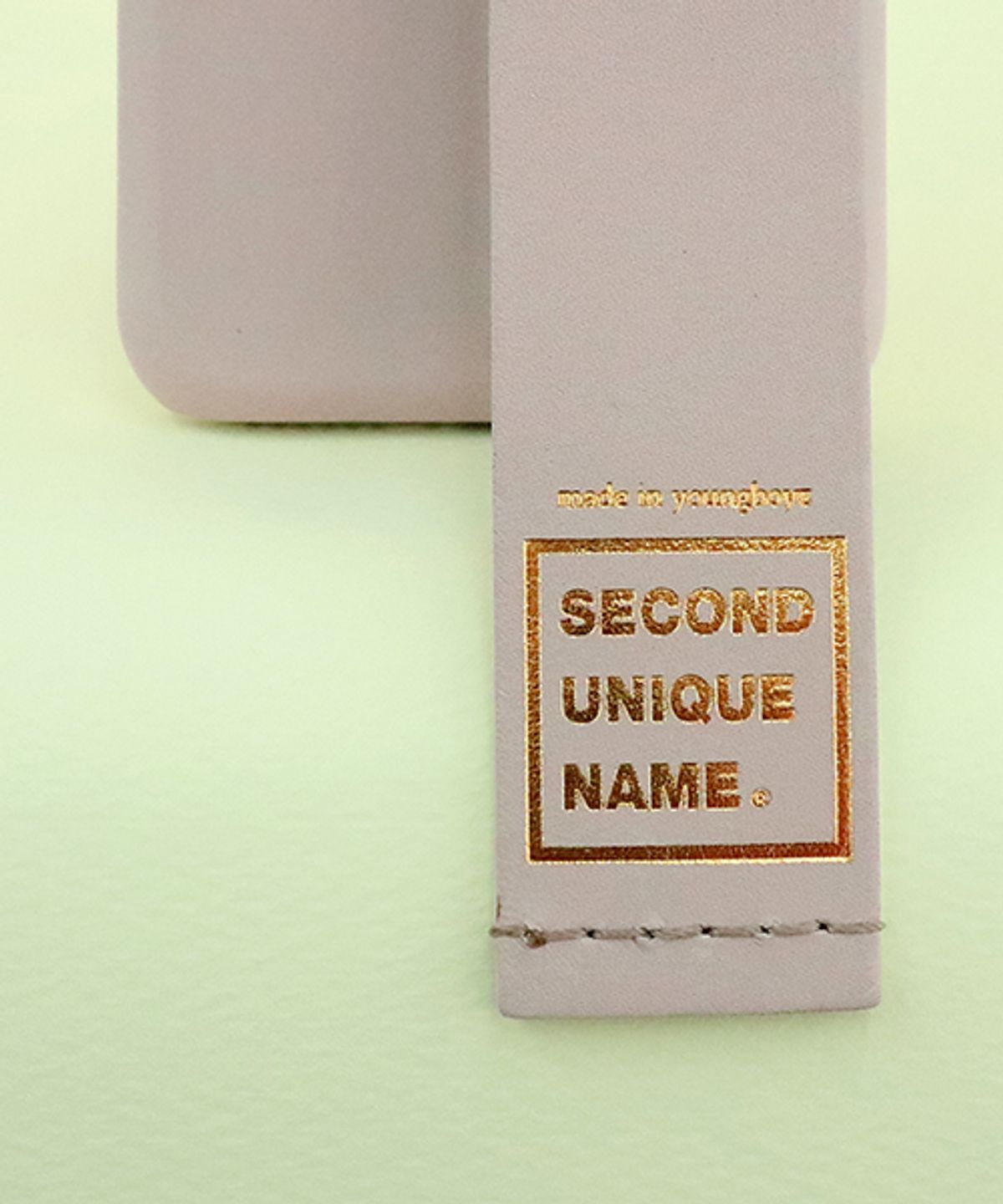 세컨드유니크네임(SECOND UNIQUE NAME) SUN CASE LEATHER CARD NATURAL IVORY