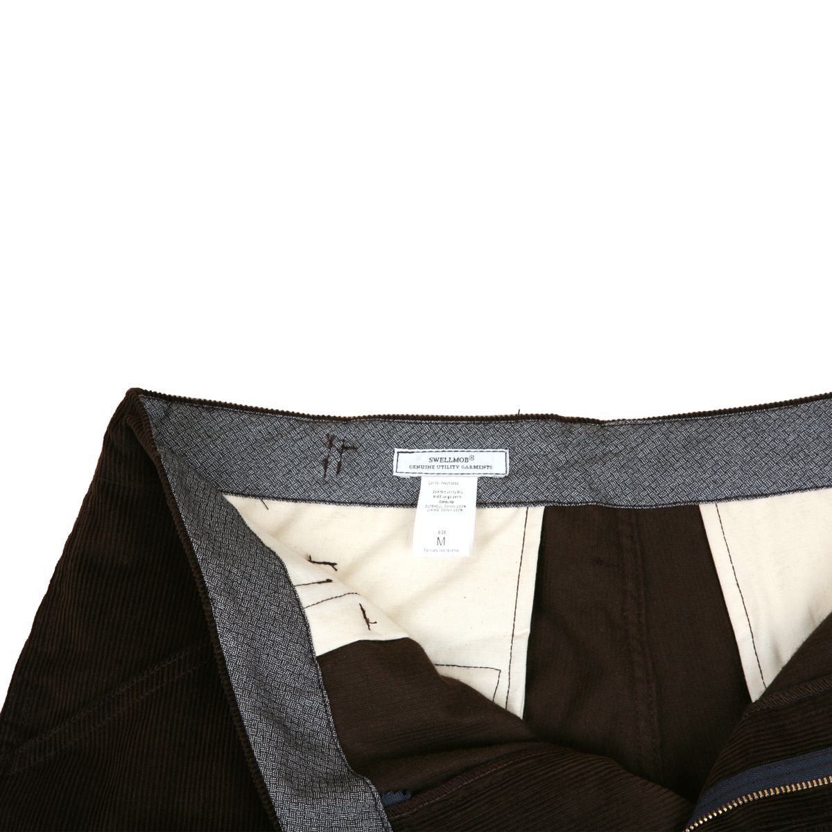 스웰맙(SWELLMOB) Swellmob corduroy M-51 cropped pants -brown-