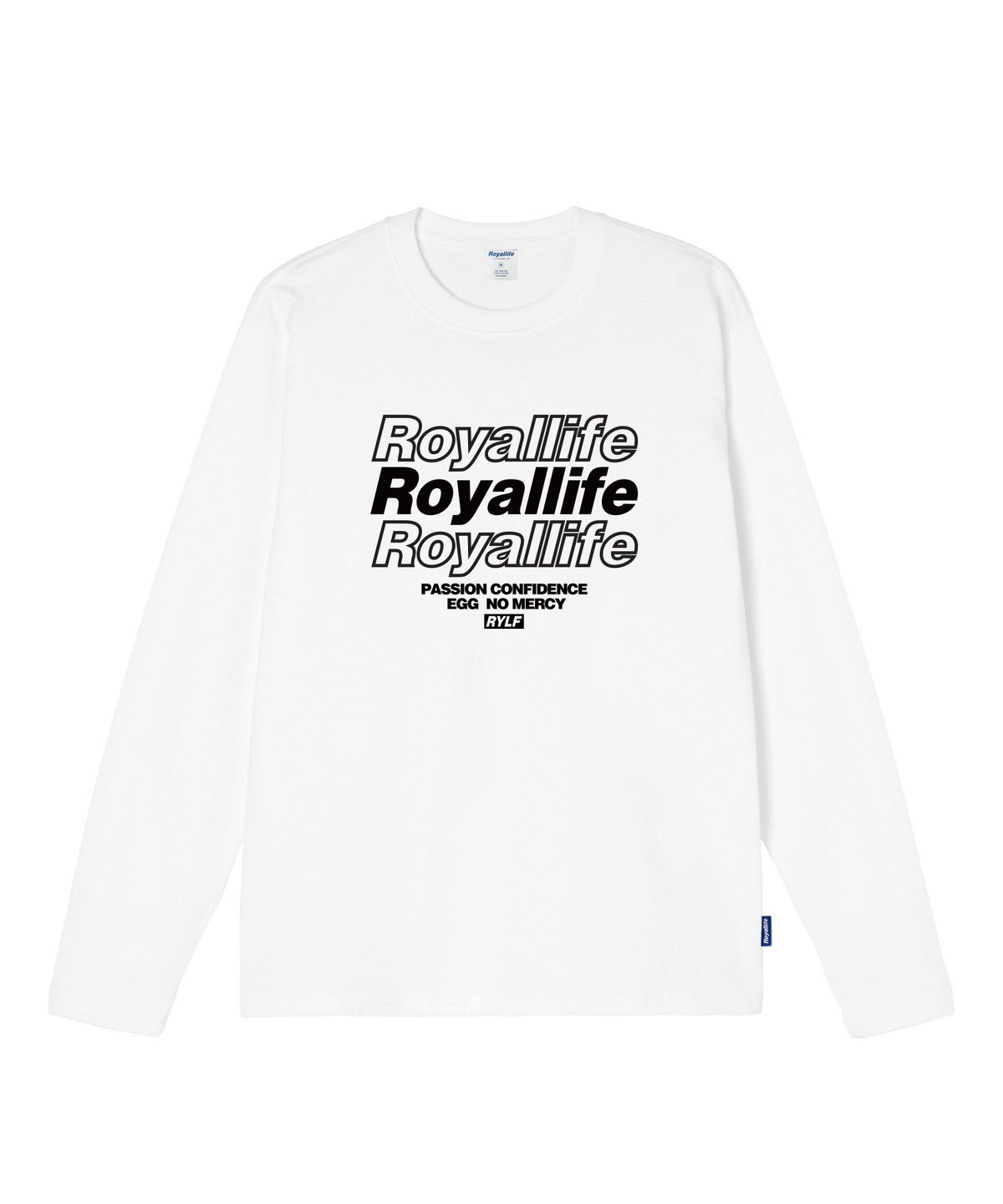 로얄라이프(ROYALLIFE) RLL201  멀티 로고 롱슬리브 - 화이트