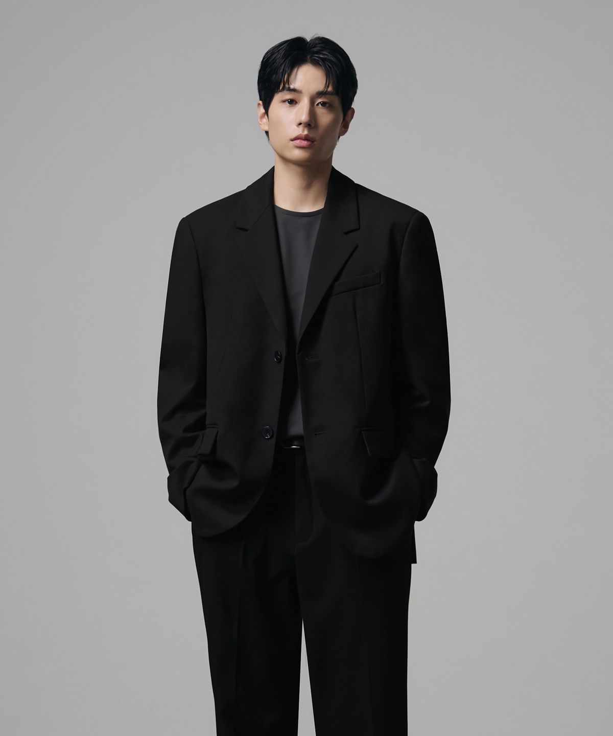 드로우핏(DRAW FIT) 오버사이즈 도브 울 블레이저 [BLACK]