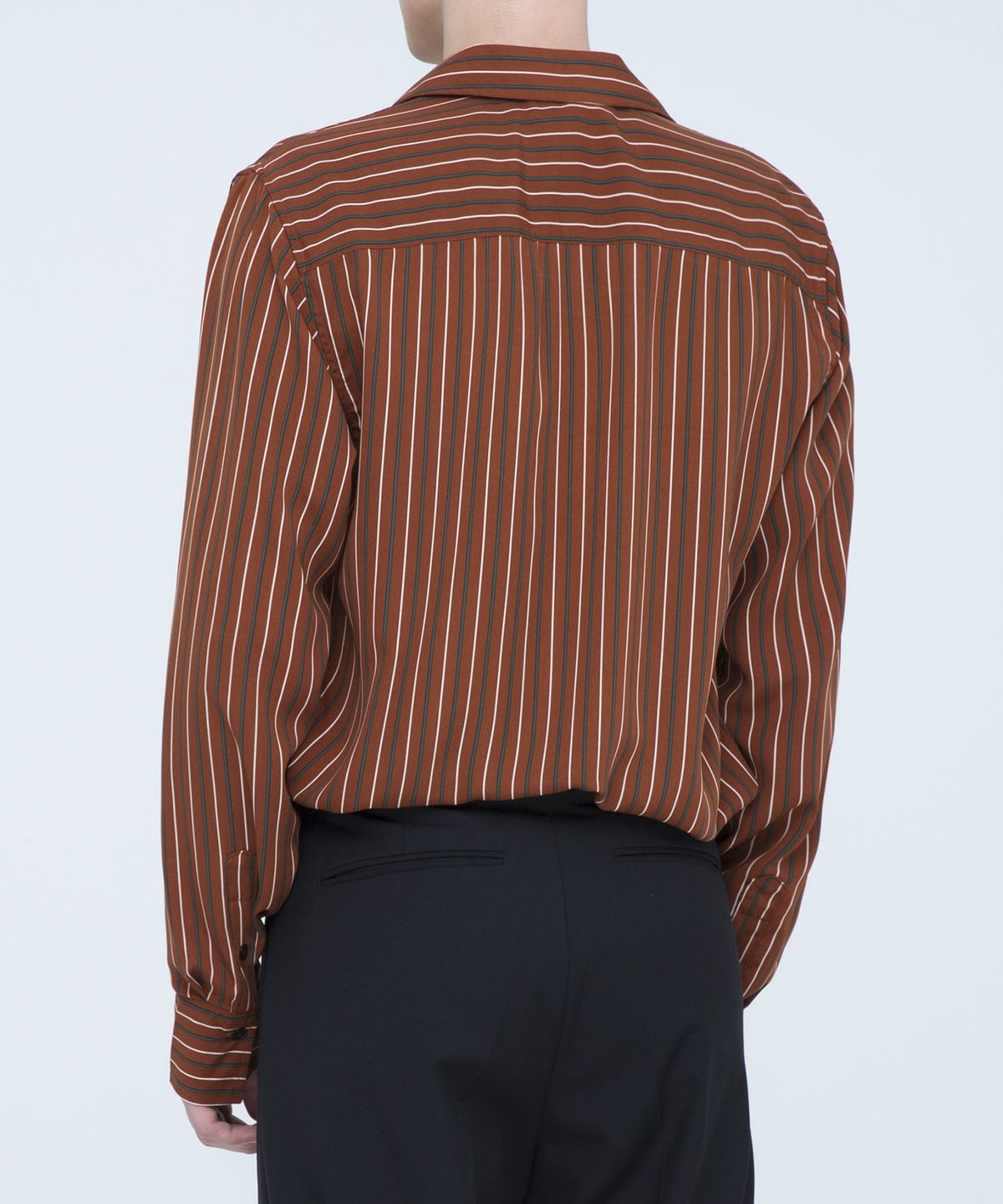 언더에어(UNDERAIR) Anfield stripe shirts - Brown
