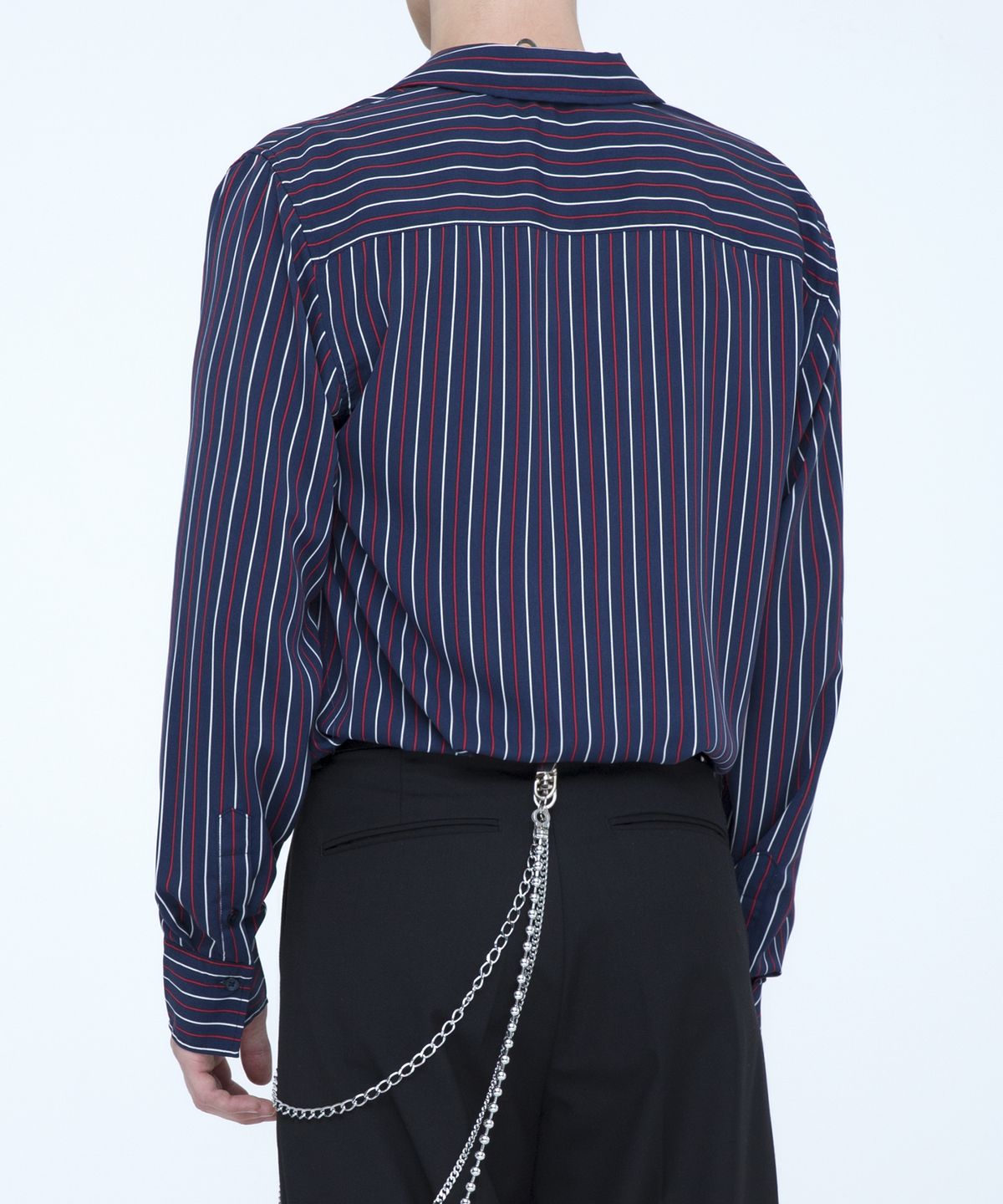 언더에어(UNDERAIR) Anfield stripe shirts - Navy