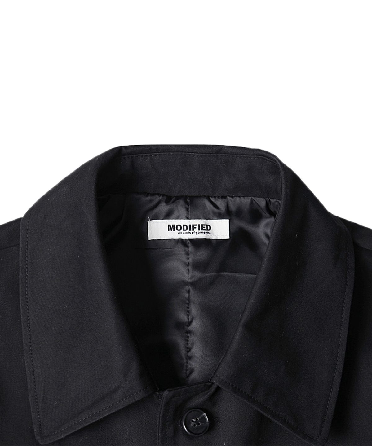 모디파이드(MODIFIED) M#1510 over tuck mac coat (black)