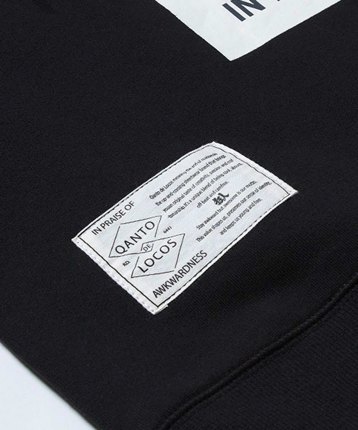 콴토데로코스(QANTO DE LOCOS) QANTO STREET_CREWNECK_BLACK