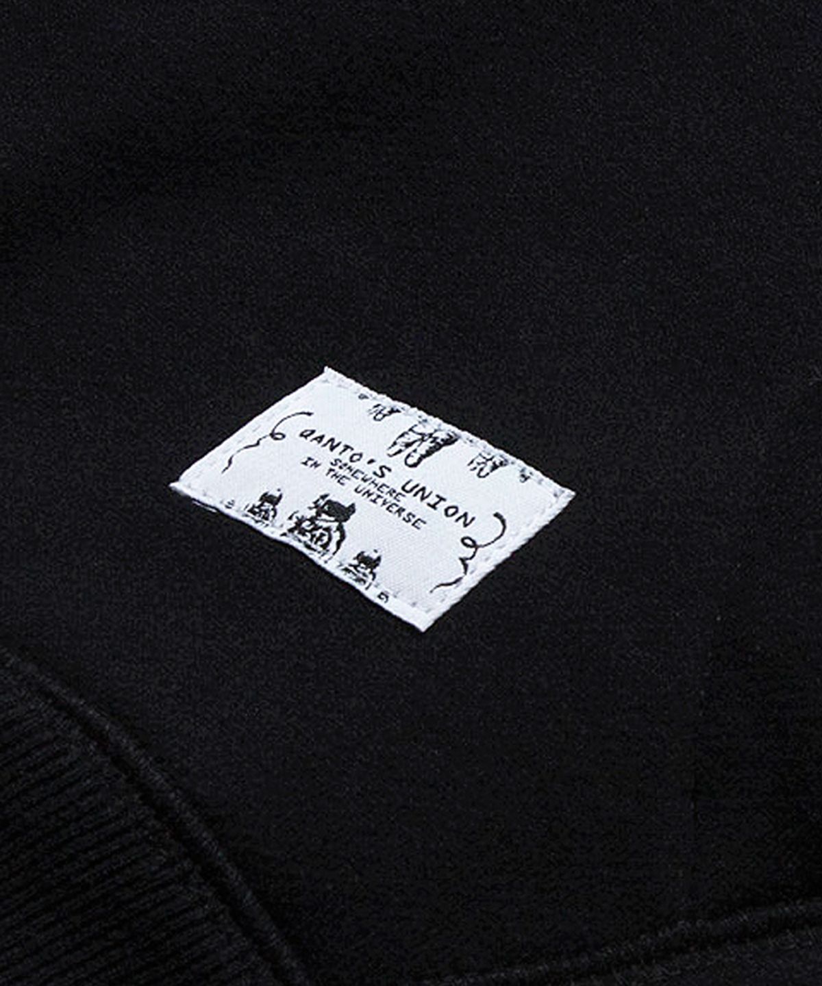 콴토데로코스(QANTO DE LOCOS) EMB SPACEMAN_CREWNECK_BLACK