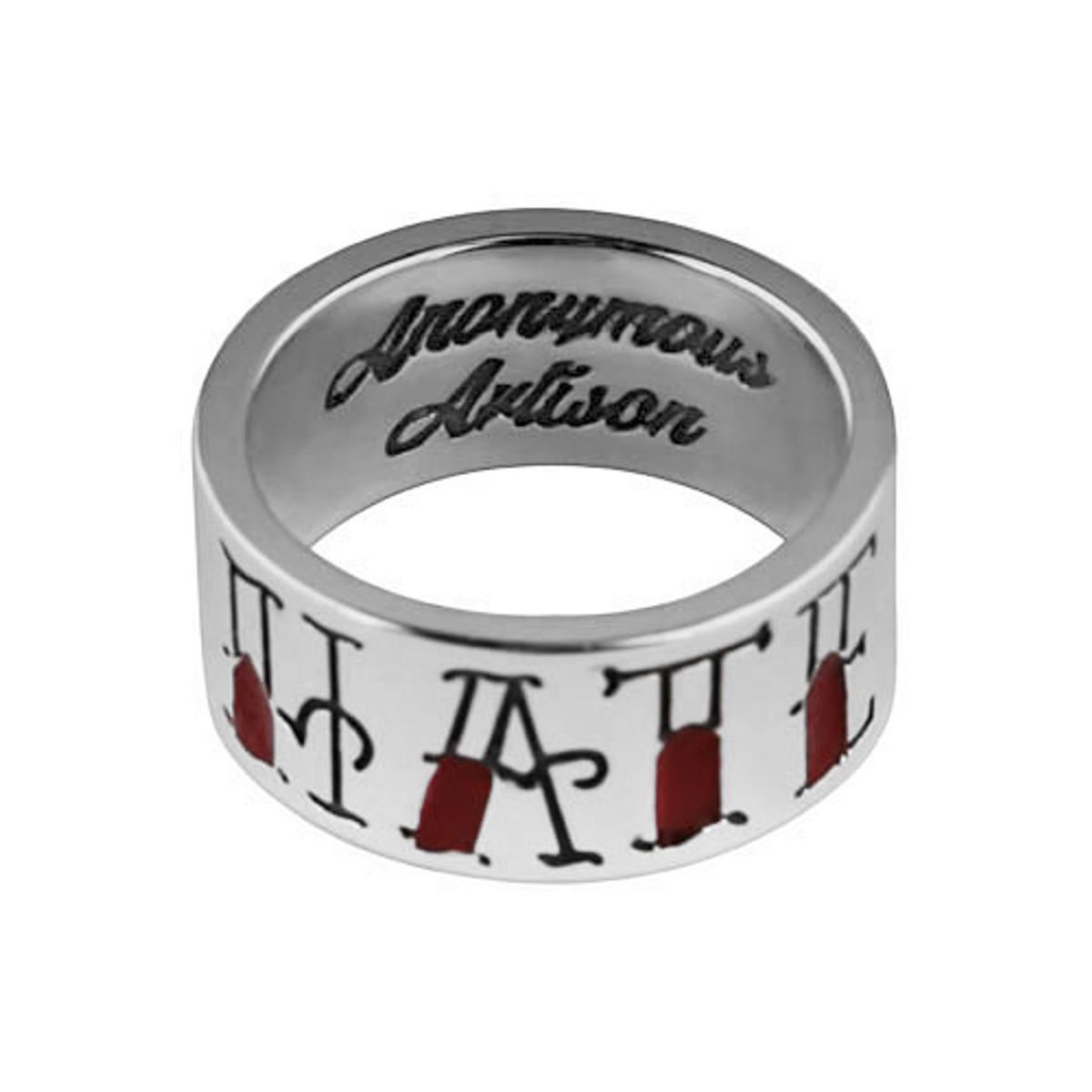 어나니머스아티즌(ANONYMOUS ARTISAN) Oldschool Letter Ring - love hate