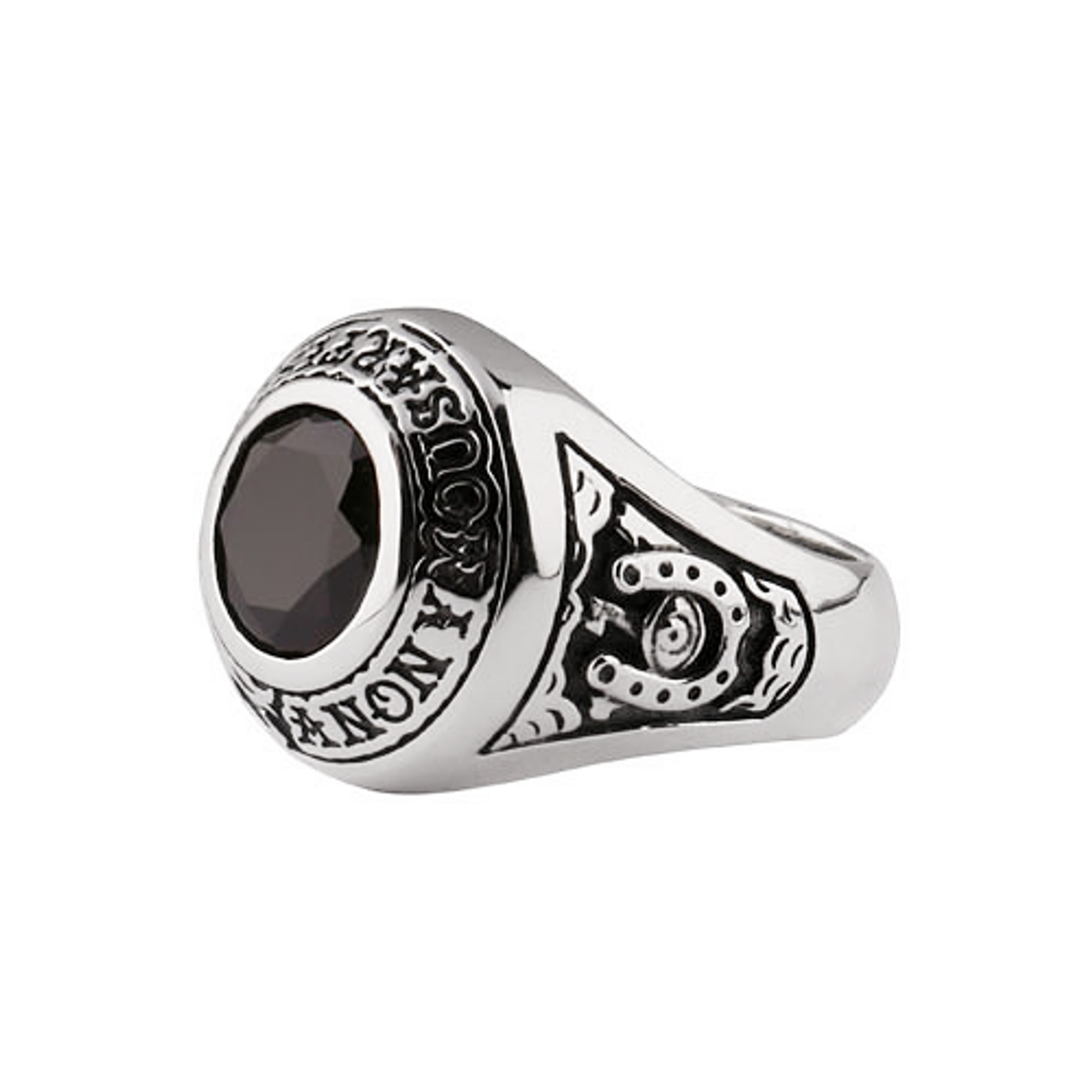 어나니머스아티즌(ANONYMOUS ARTISAN) Oldschool Officer Ring - black stone