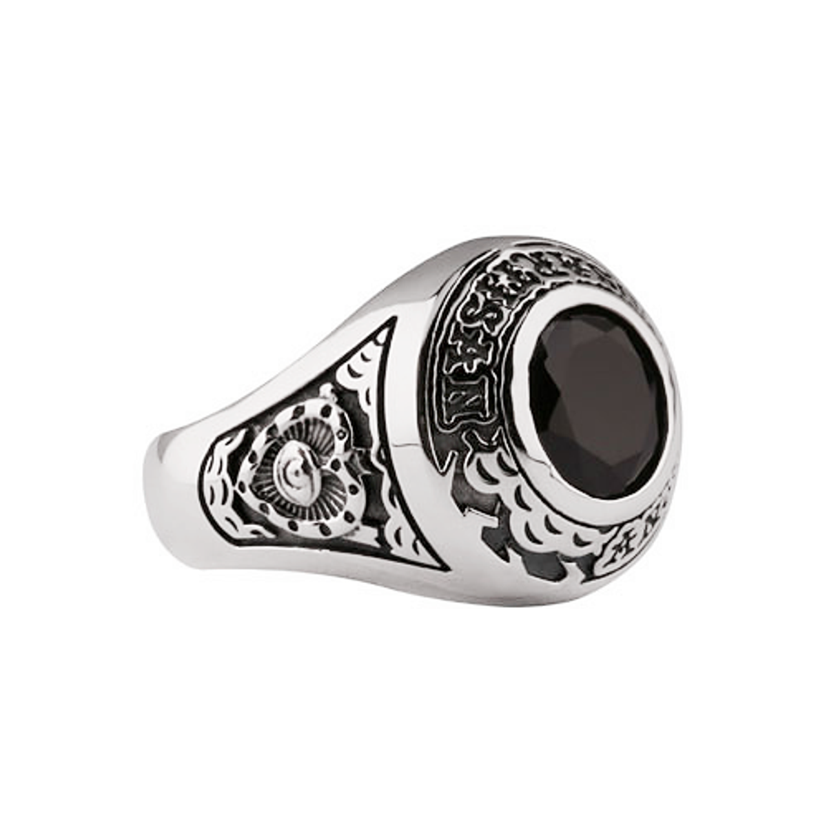 어나니머스아티즌(ANONYMOUS ARTISAN) Oldschool Officer Ring - black stone