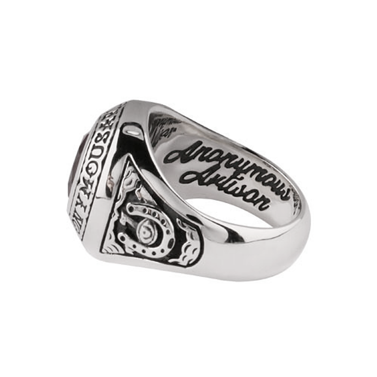 어나니머스아티즌(ANONYMOUS ARTISAN) Oldschool Officer Ring - black stone
