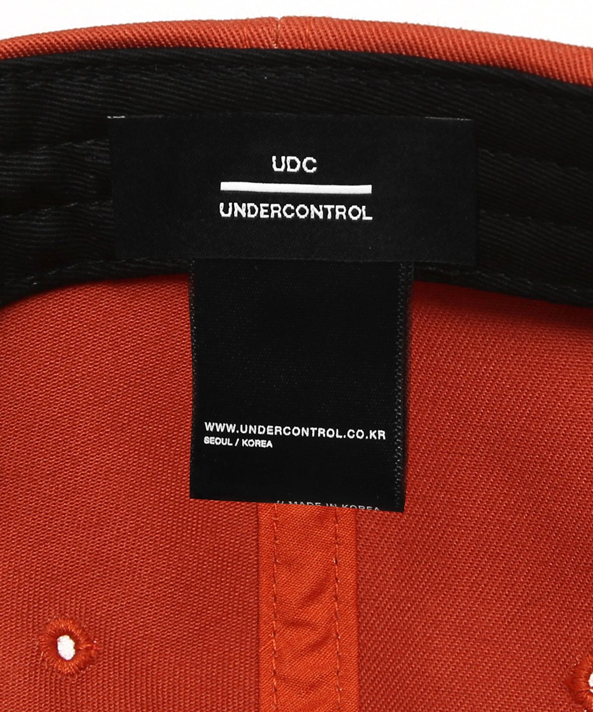 언더컨트롤(UNDERCONTROL) 코튼 로고 볼캡 WAVE LOGO / AUTHENTIC B B / ORANGE