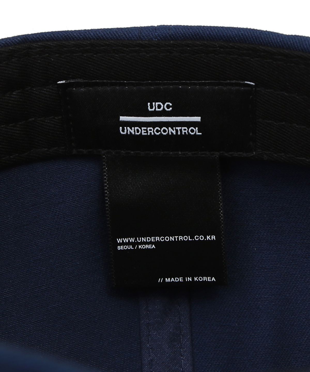 언더컨트롤(UNDERCONTROL) 코튼 로고 볼캡 SQUARE DIRECTION / AUTHENTIC B B / NAVY