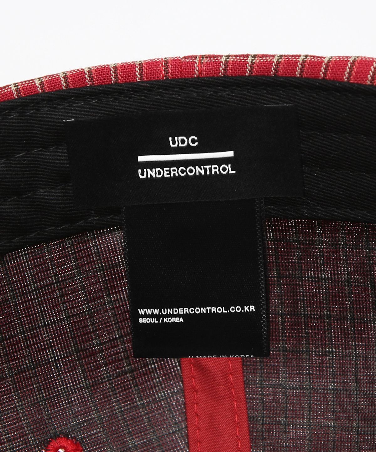 언더컨트롤(UNDERCONTROL) 코튼 로고 볼캡 LUCKY NUMBER / CLASSIC B B / RED NO 5