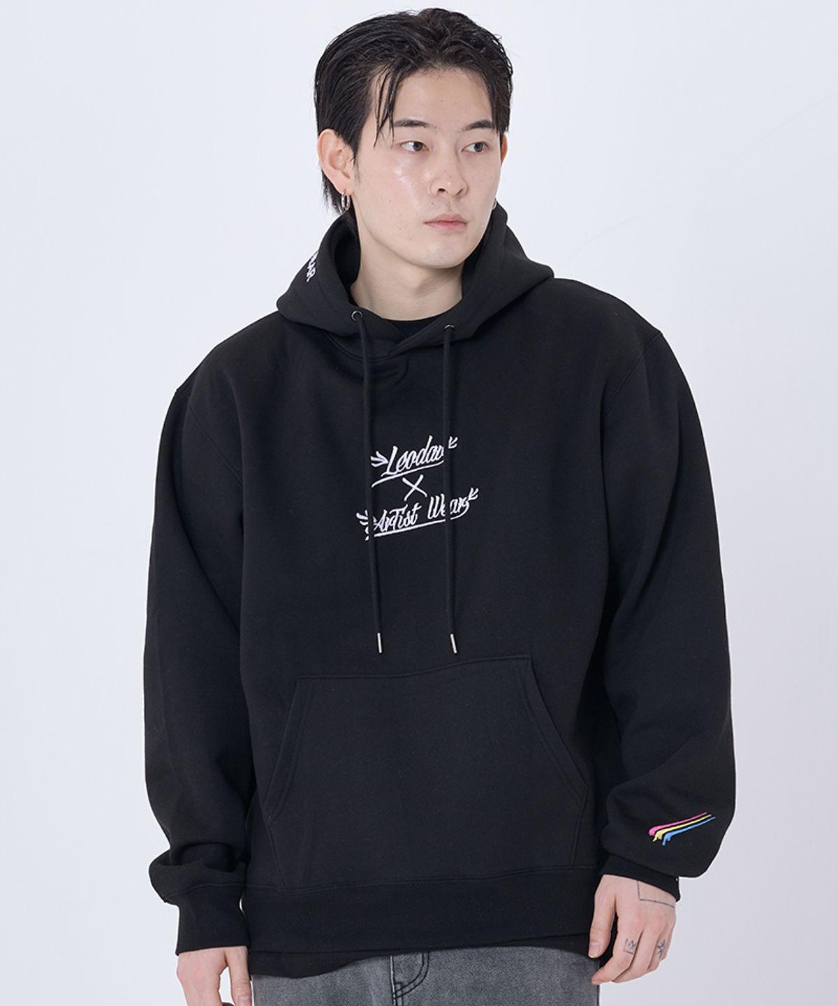 아티스트웨어(ARTISTWEAR) [ATW X  레오다브] 라이언 자수 오버핏 후드티