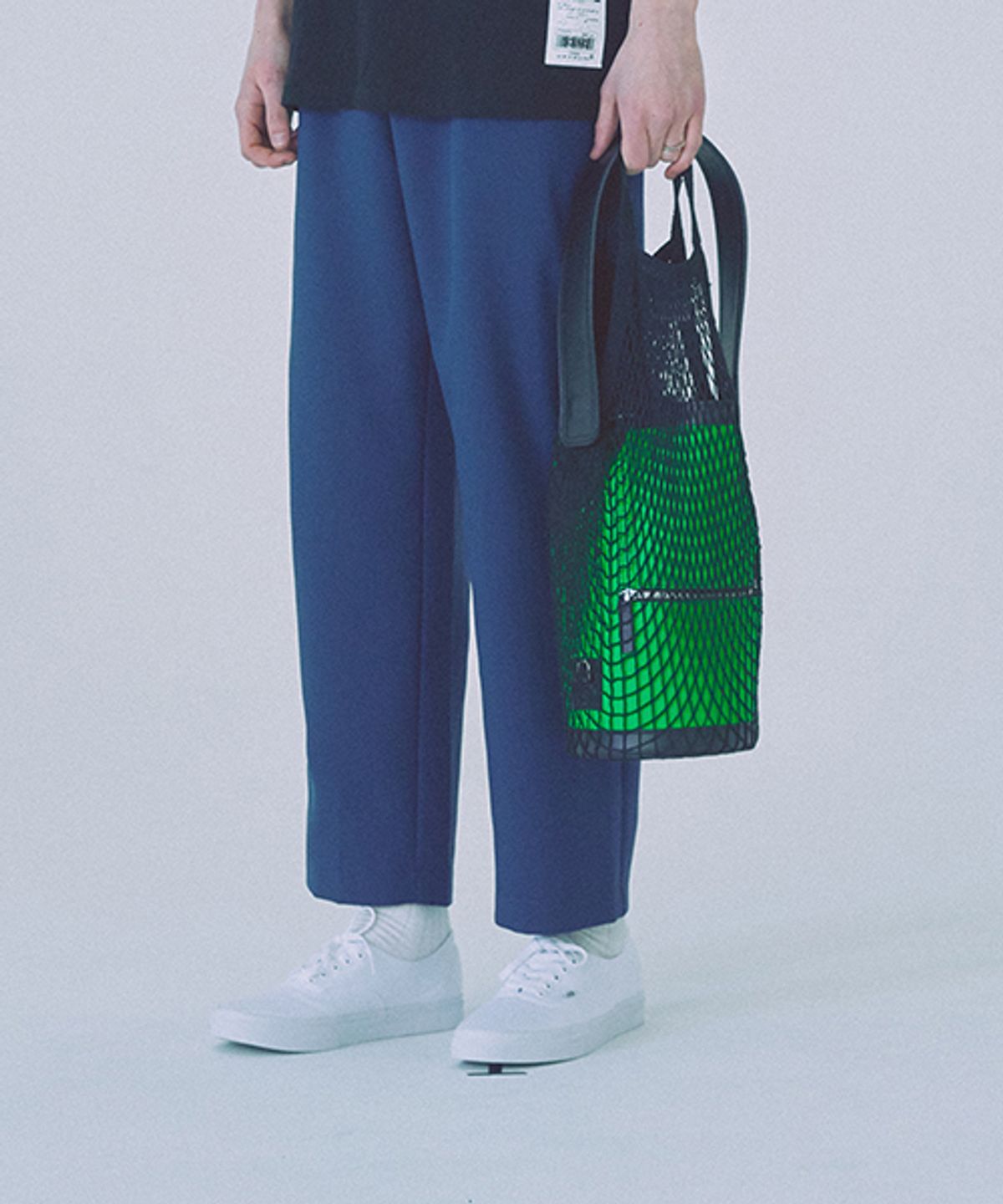 우조(WOOZO) 18 SS 25 와이드 밴딩 팬츠 (mint blue)
