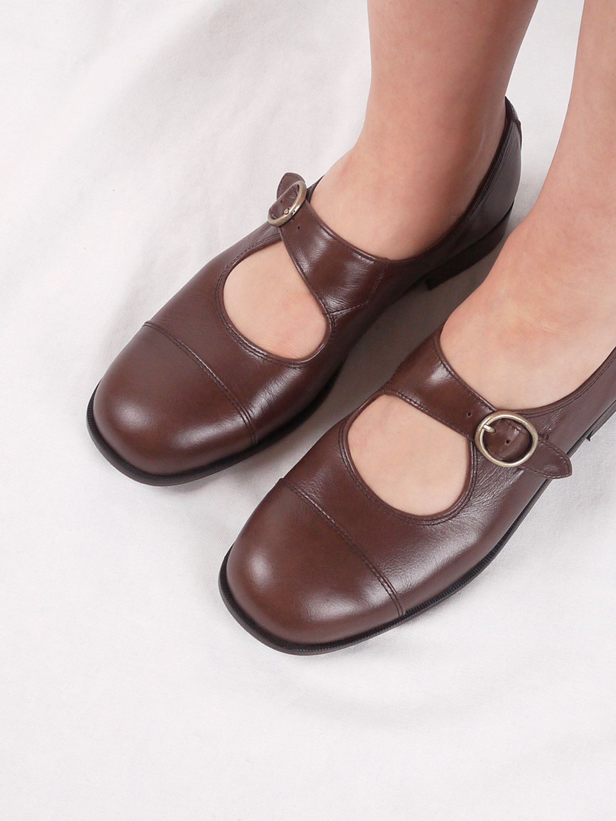 흰(HEENN) heenn .  메리제인슈즈 hs1801 brown