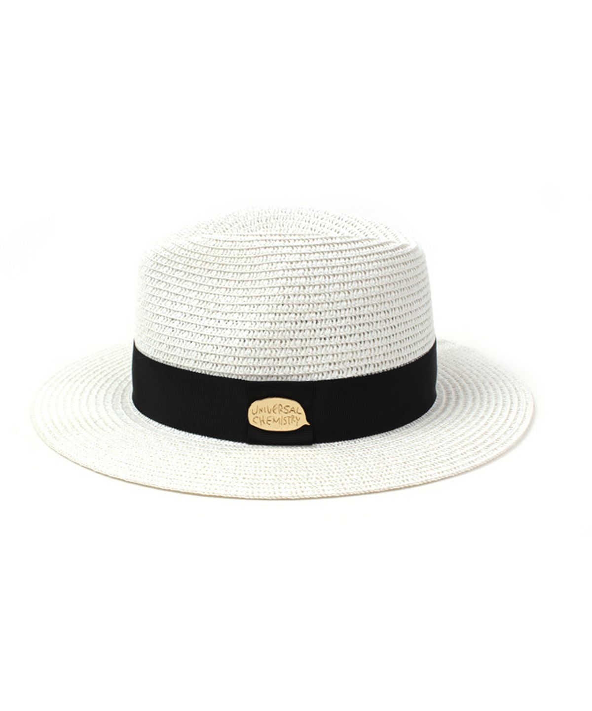 유니버셜 케미스트리(UNIVERSAL CHEMISTRY) Gold-Metal Summer White Fedora 썸머화이트페도라
