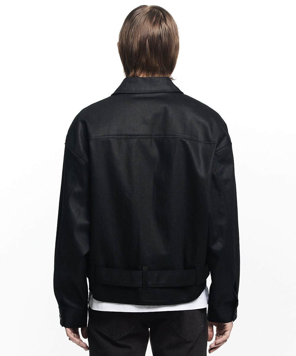 【MAISON MINED】BLACK COATING DENIM TRUCKER MUSINSA | MUSINSA STANDARD RELAXED DENIM TRUCKER