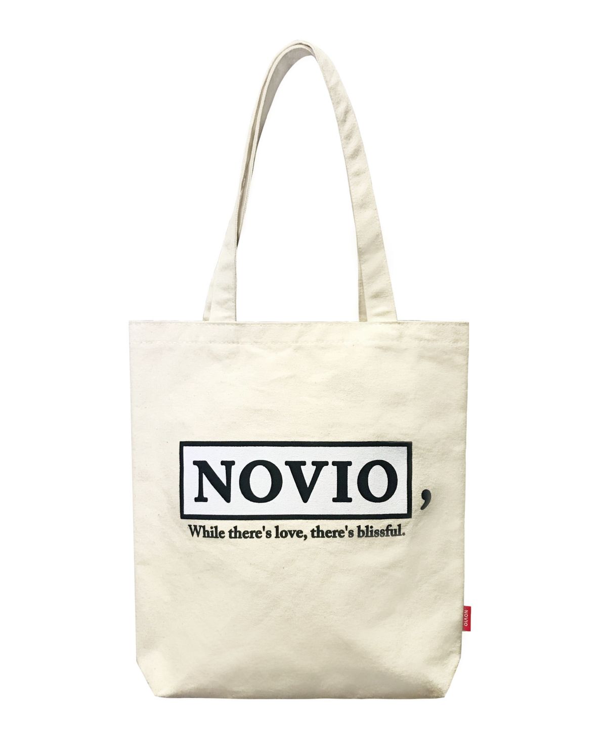 노비오(NOVIO) 시그니처 로고 에코백_블랙