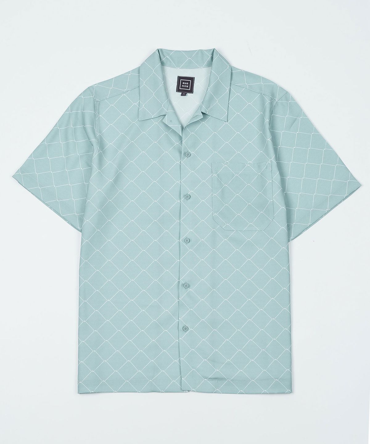 루오나인(RUONINE) 오버핏 반팔셔츠 ESHORT_MINT(L)