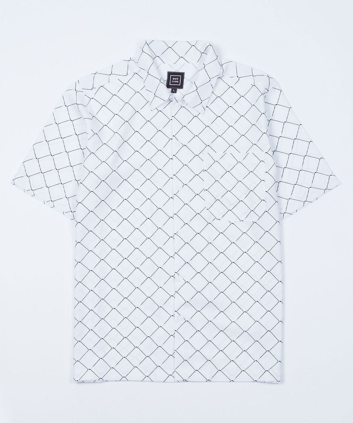 루오나인(RUONINE) 오버핏 반팔셔츠 ESHORT_WHITE(L)