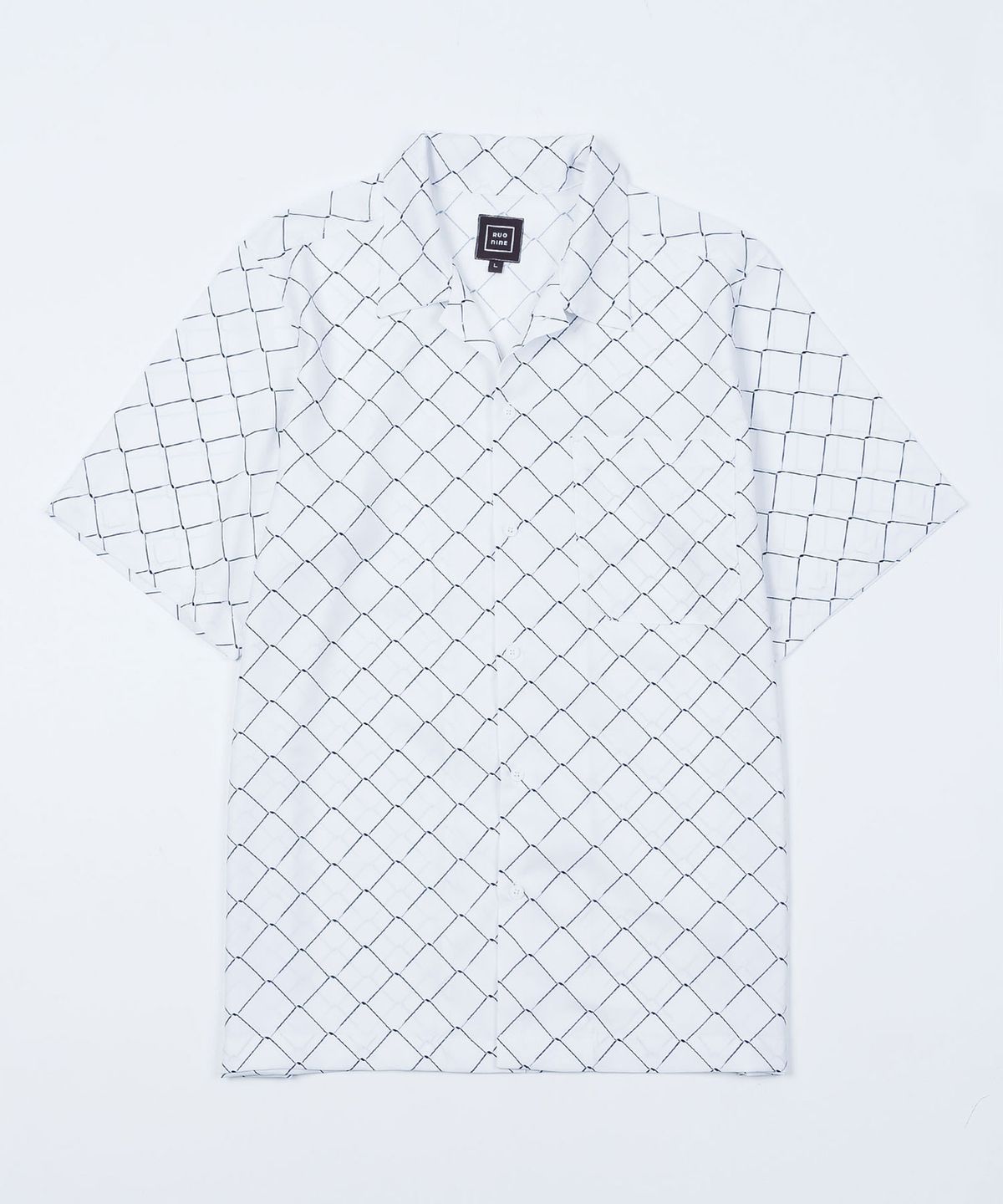 루오나인(RUONINE) 오버핏 반팔셔츠 ESHORT_WHITE(L)