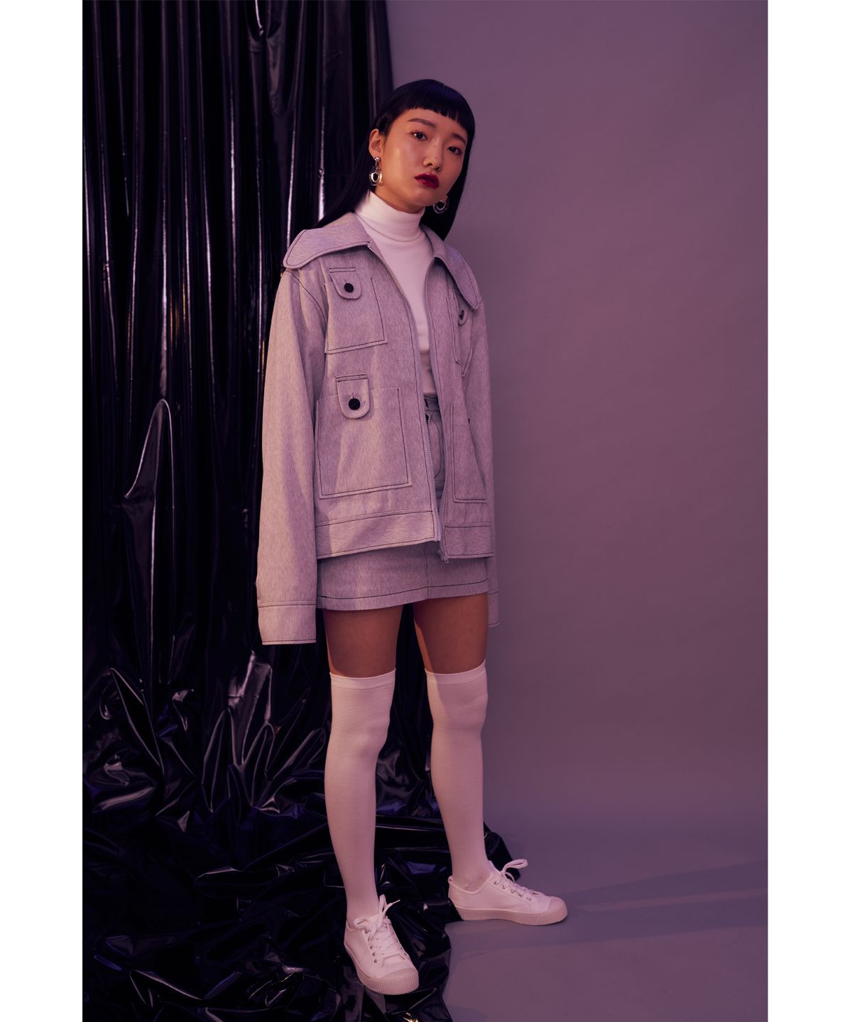 아더월들리(OTHER-worldly) 화이트 데님 스커트