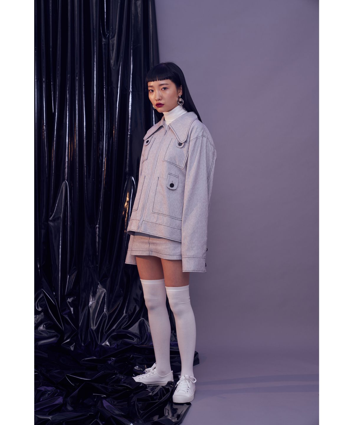 아더월들리(OTHER-worldly) 화이트 데님 스커트