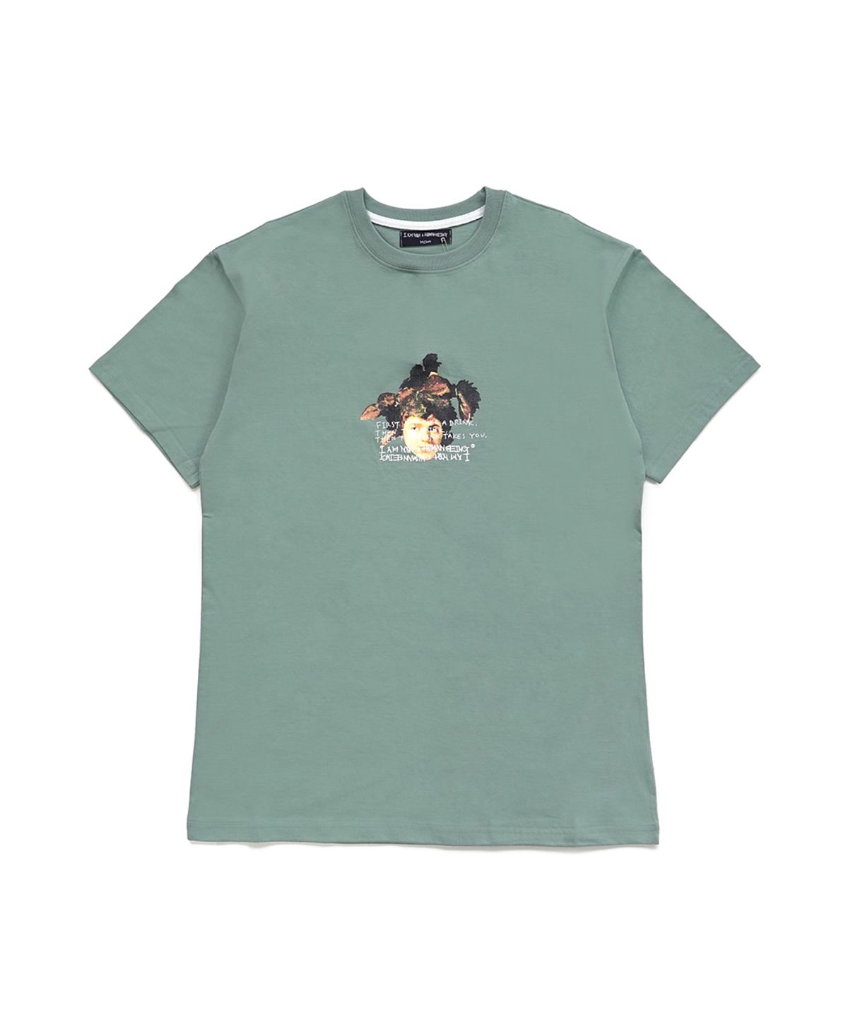 아임낫어휴먼비잉(I AM NOT A HUMAN BEING) THE DRINK TAKES YOU T-SHIRT - SKY BLUE