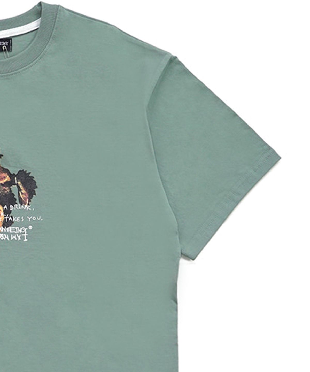 아임낫어휴먼비잉(I AM NOT A HUMAN BEING) THE DRINK TAKES YOU T-SHIRT - SKY BLUE