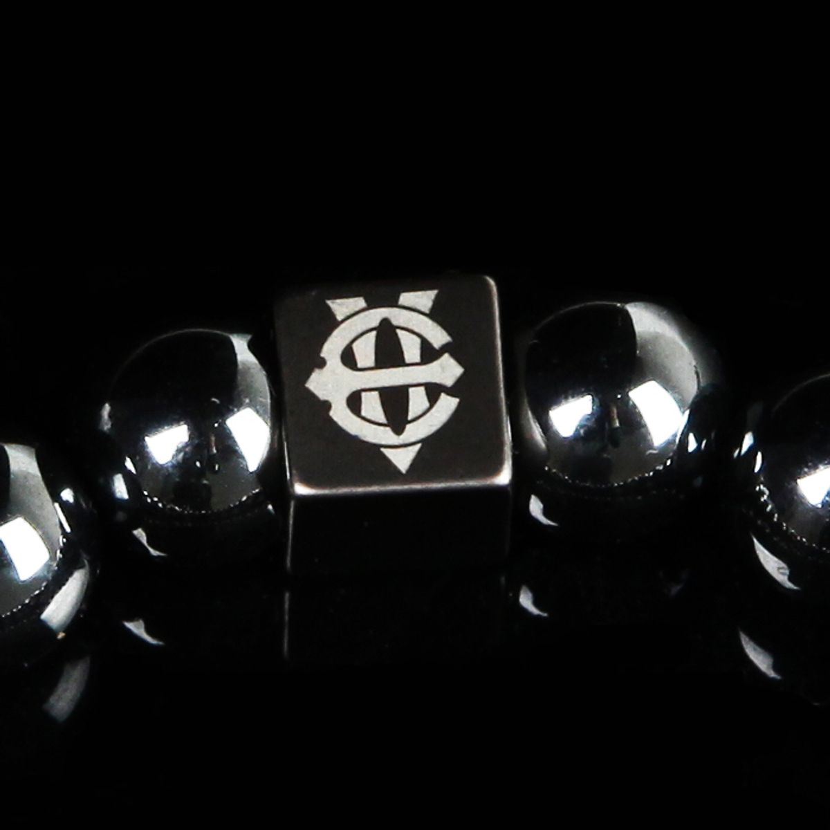 에잇볼륨(EIGHTVOLUME) EV 2Skull Bead Bracelet(Nickel)