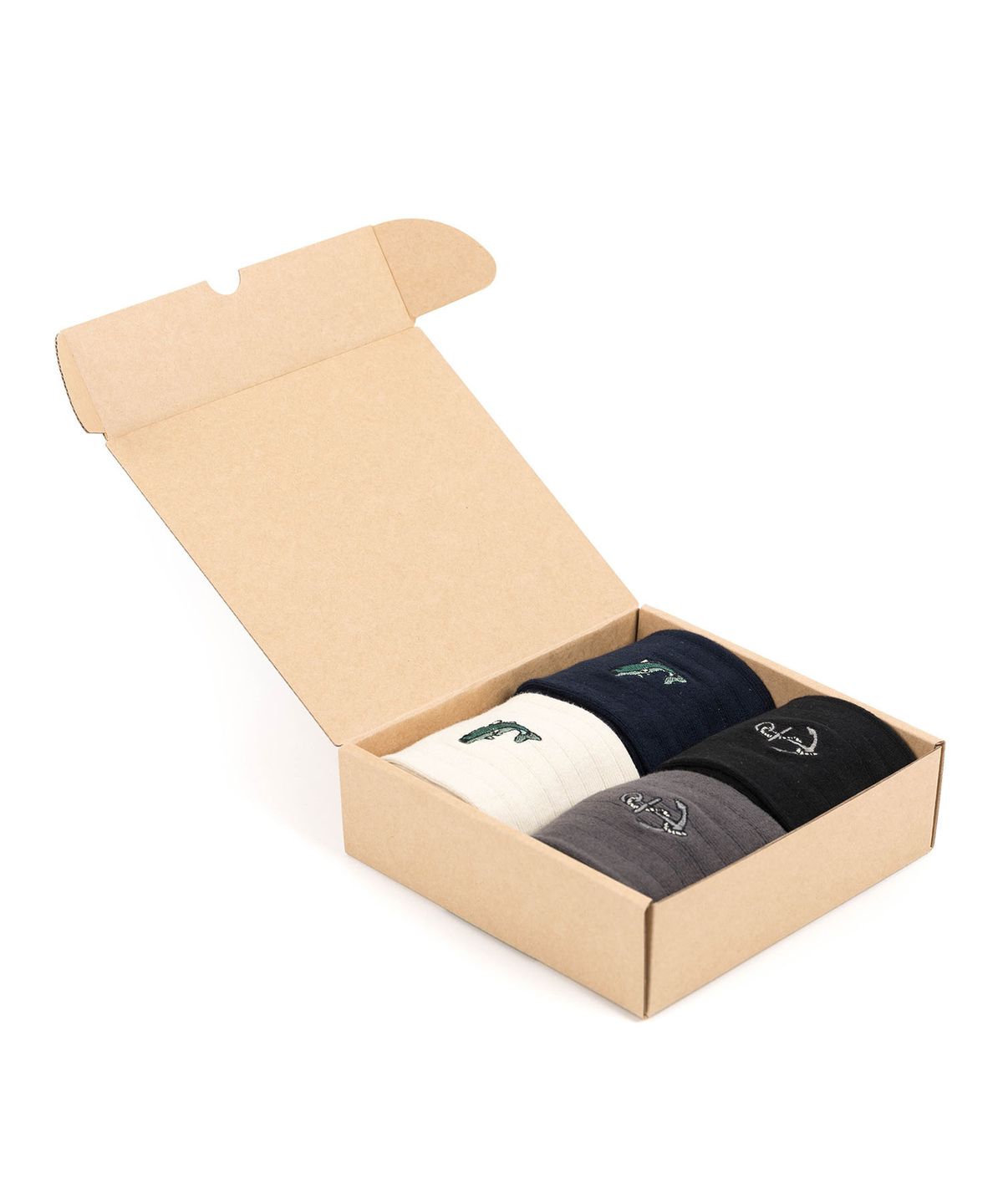 와일드 브릭스(WILD BRICKS) SALMON/ANCHOR SOCKS 4SET (ivory/grey/navy/black)