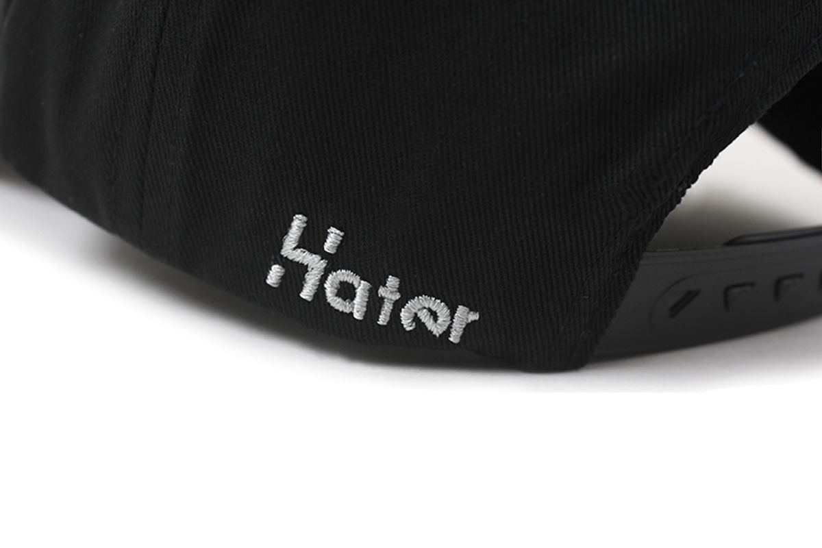 헤이터(HATER) 헤이터 H 레더 패치 볼캡 블랙
