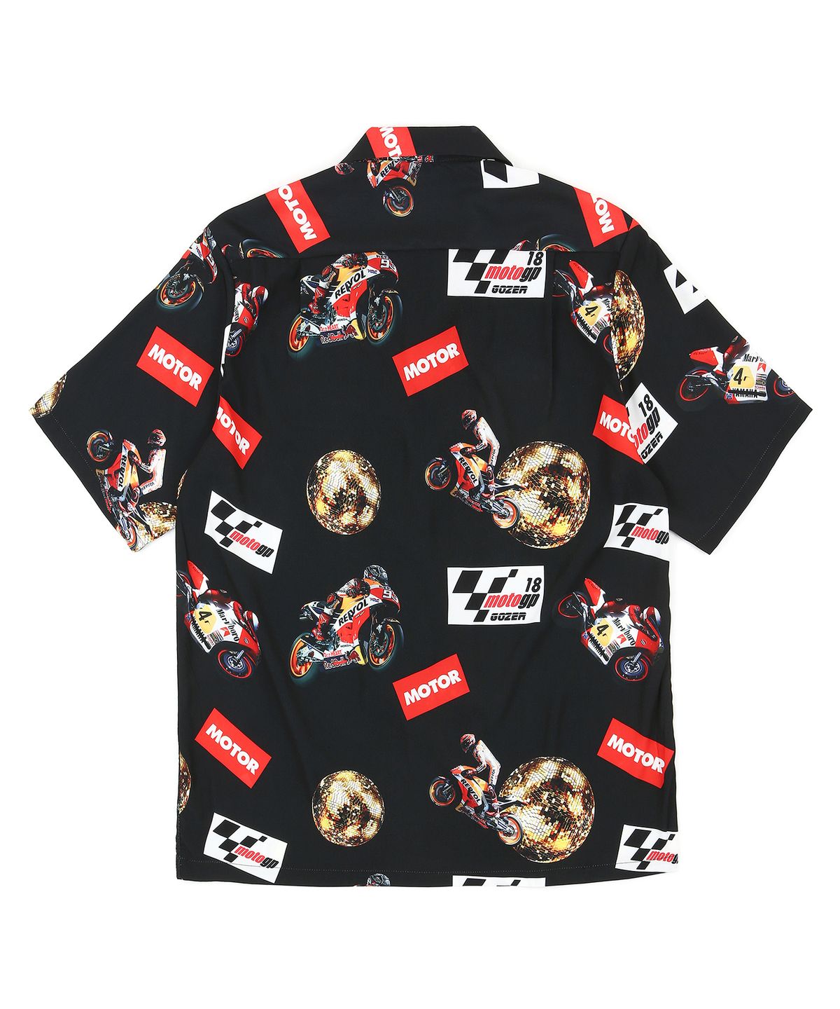 고저(GOZER) MOTORBIKE HAWAIIAN SHIRT_BLACK