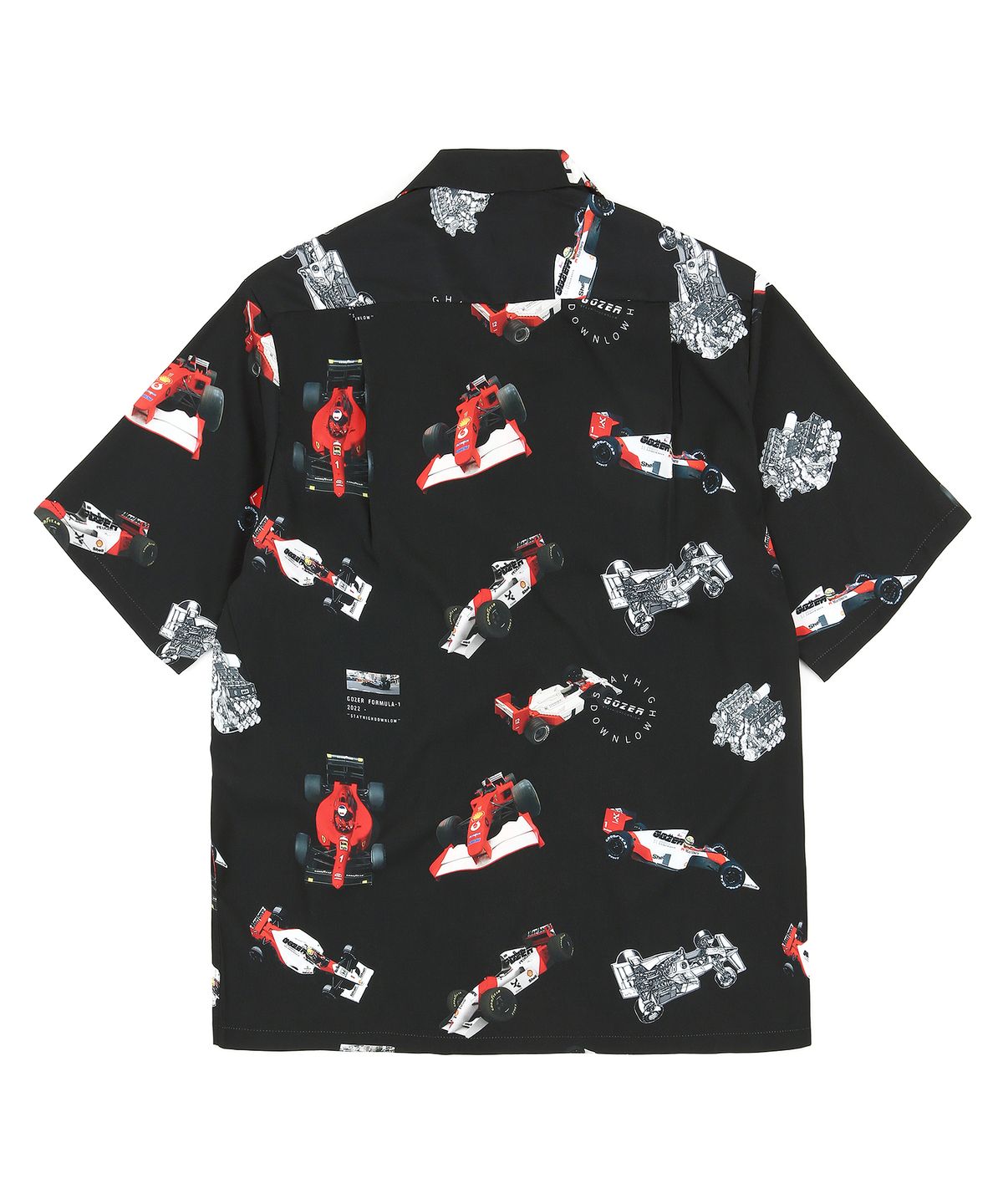 고저(GOZER) FORMULA-1 HAWAIIAN SHIRT_BLACK