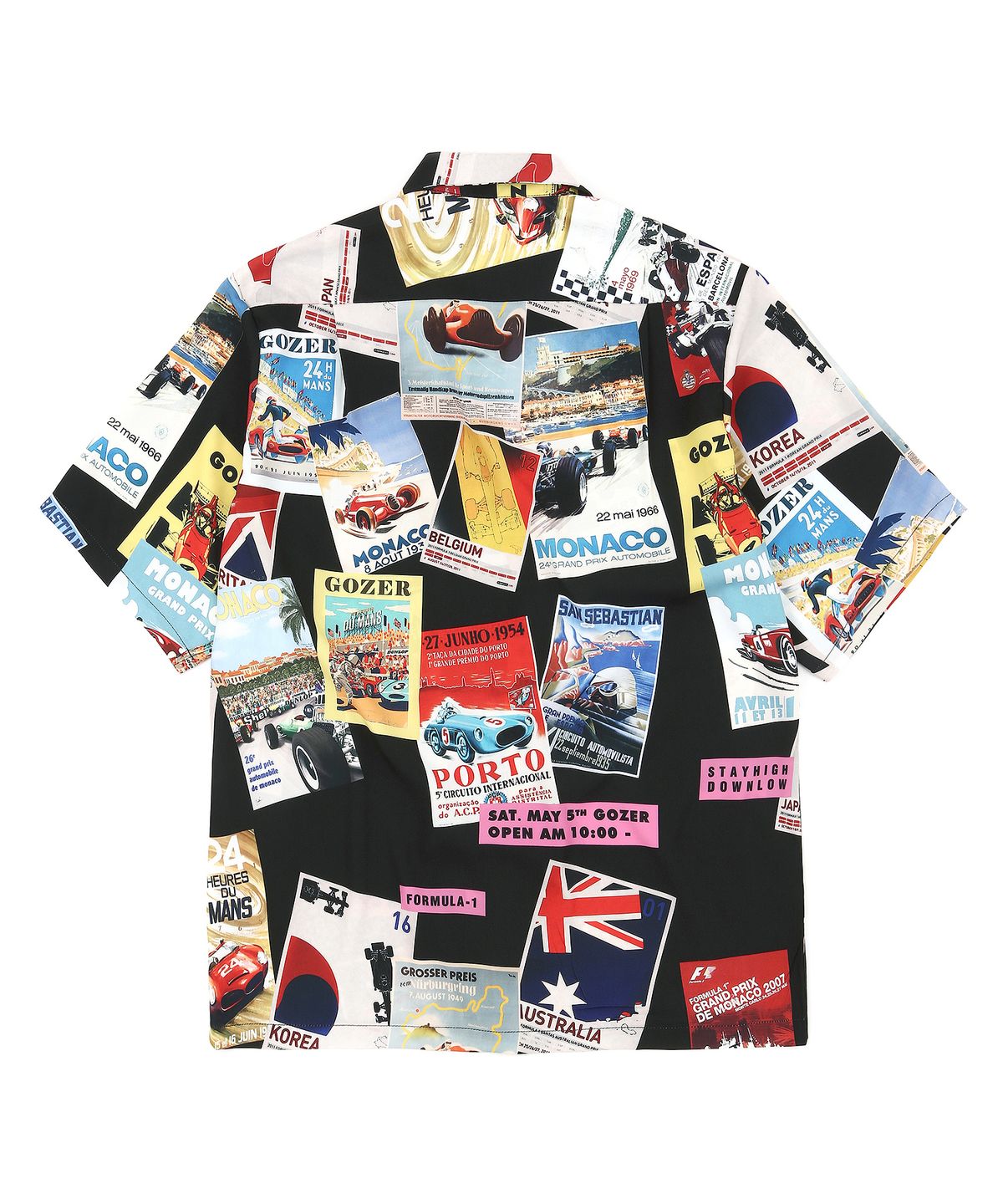 고저(GOZER) GRAND PRIX HAWAIIAN SHIRT_BLACK
