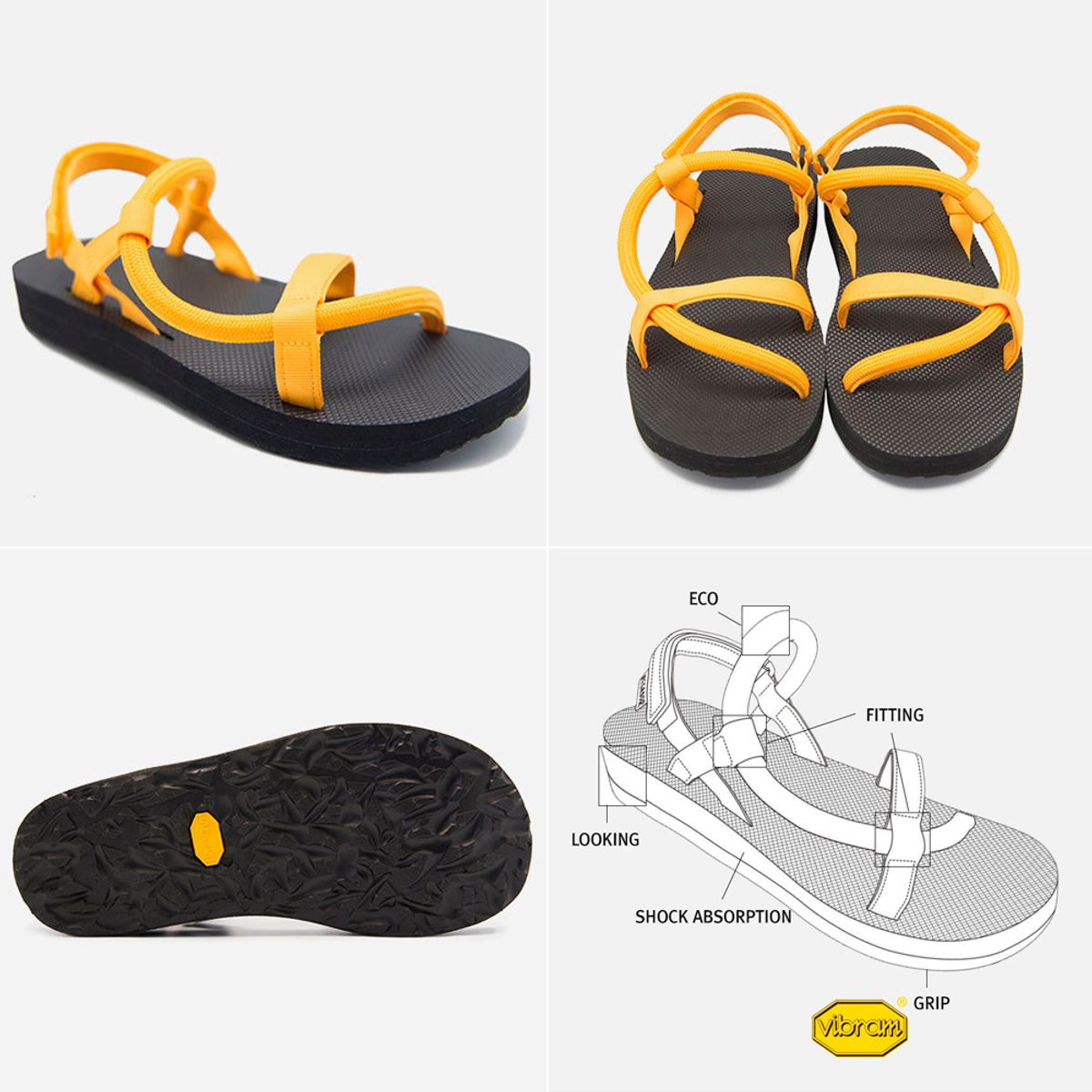 페가도르(PEGADOR) IBIZA BLK/YLW
